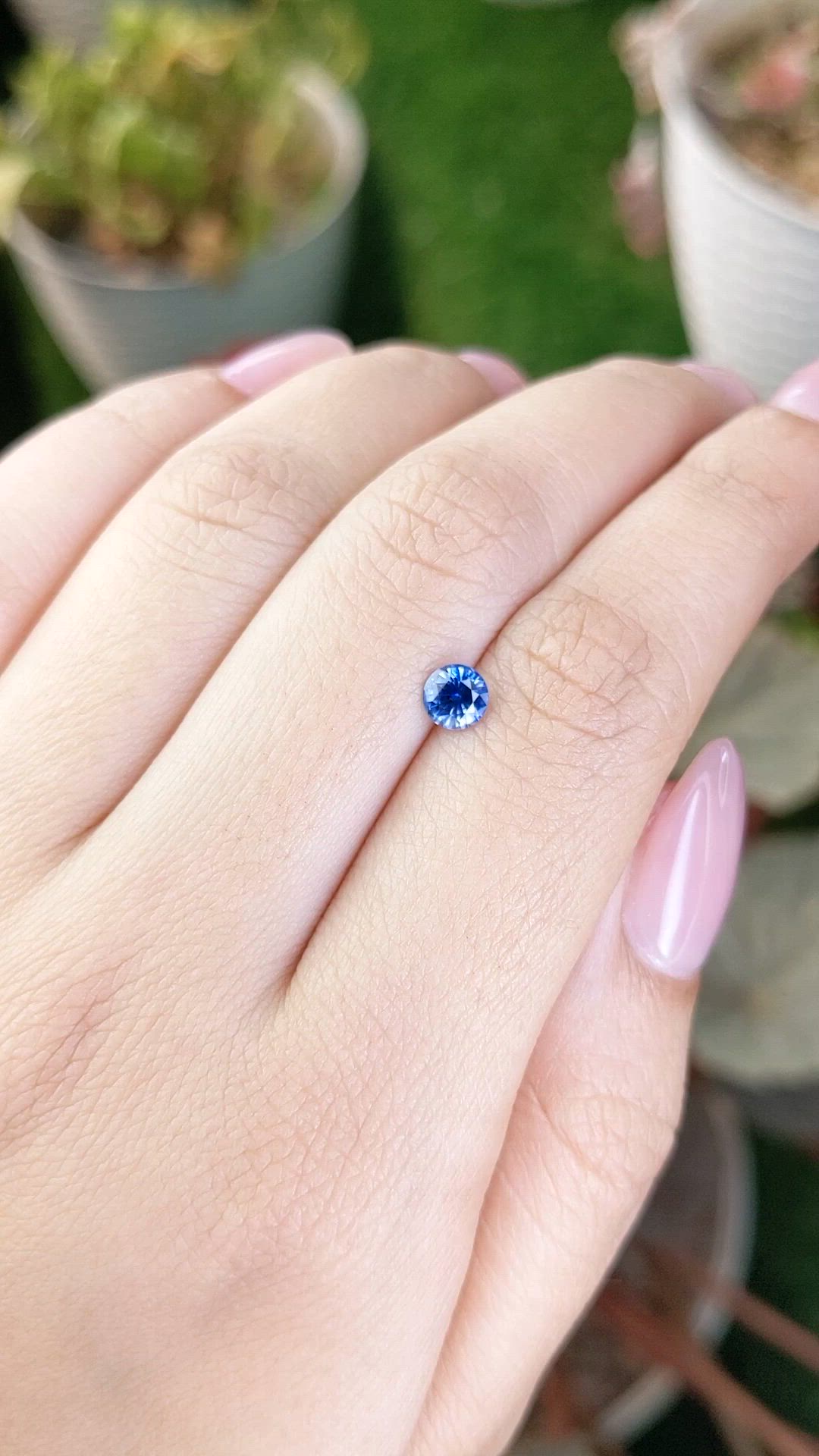 0.52 Ct. Blue Sapphire from Ceylon (Sri Lanka) Size Video