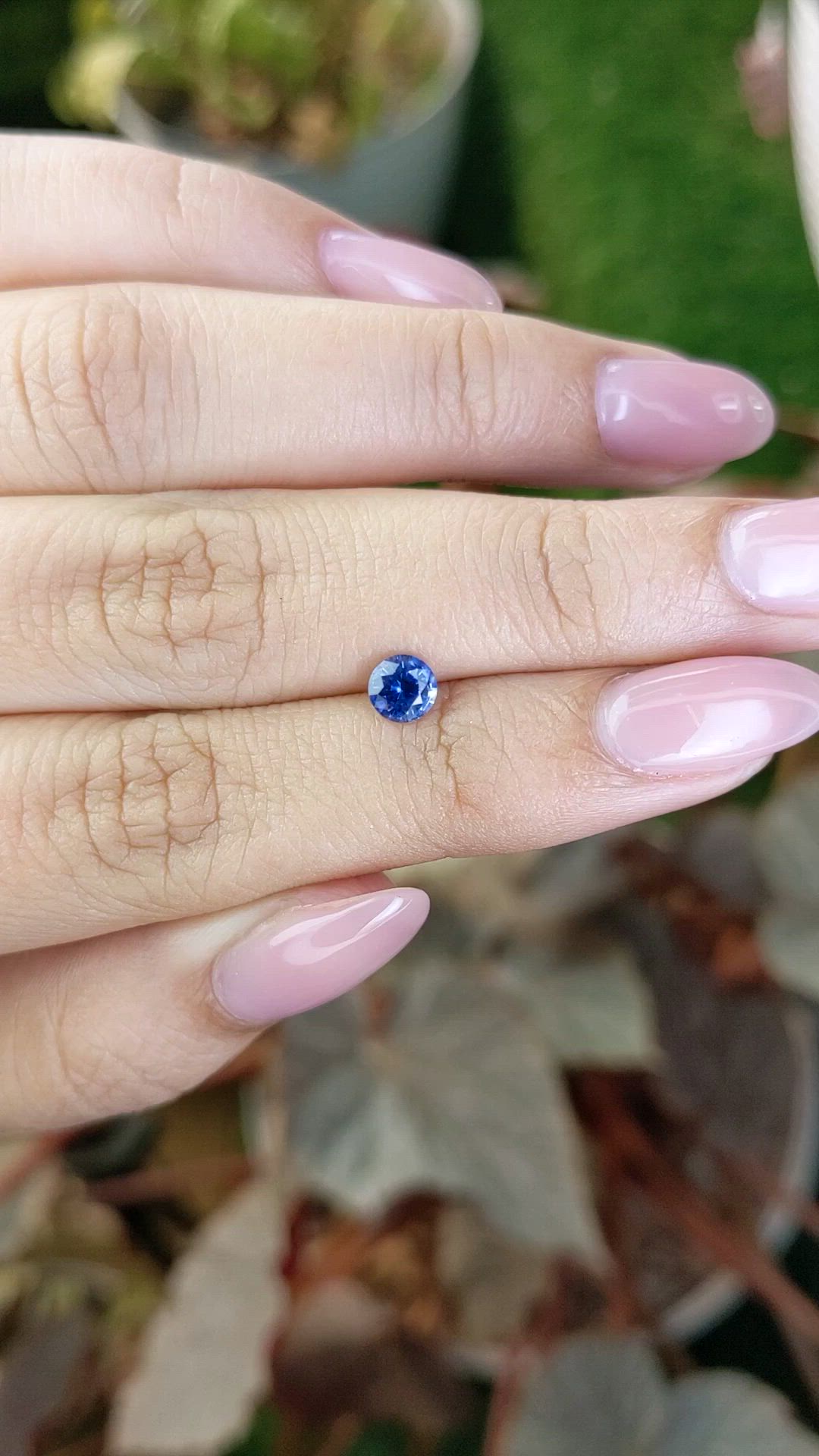0.52 Ct. Blue Sapphire from Ceylon (Sri Lanka) Size Video