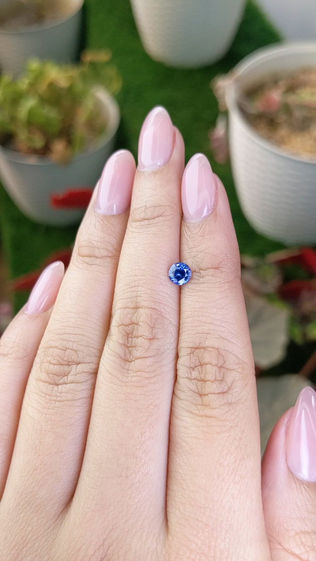 0.52 Ct. Blue Sapphire from Ceylon (Sri Lanka) Size Video