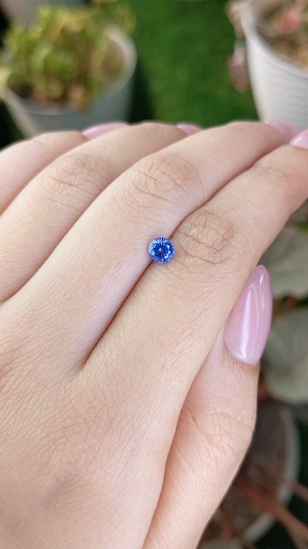 0.62 Ct. Blue Sapphire from Ceylon (Sri Lanka) Size Video