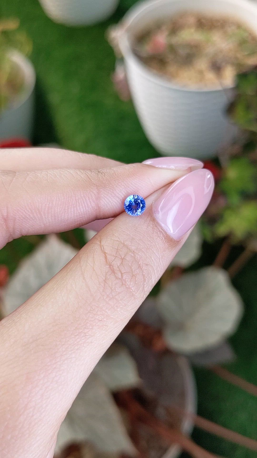 0.62 Ct. Blue Sapphire from Ceylon (Sri Lanka) Size Video