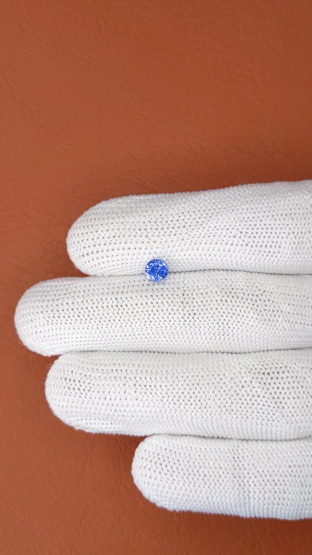 0.62 Ct. Blue Sapphire from Ceylon (Sri Lanka) Size Video