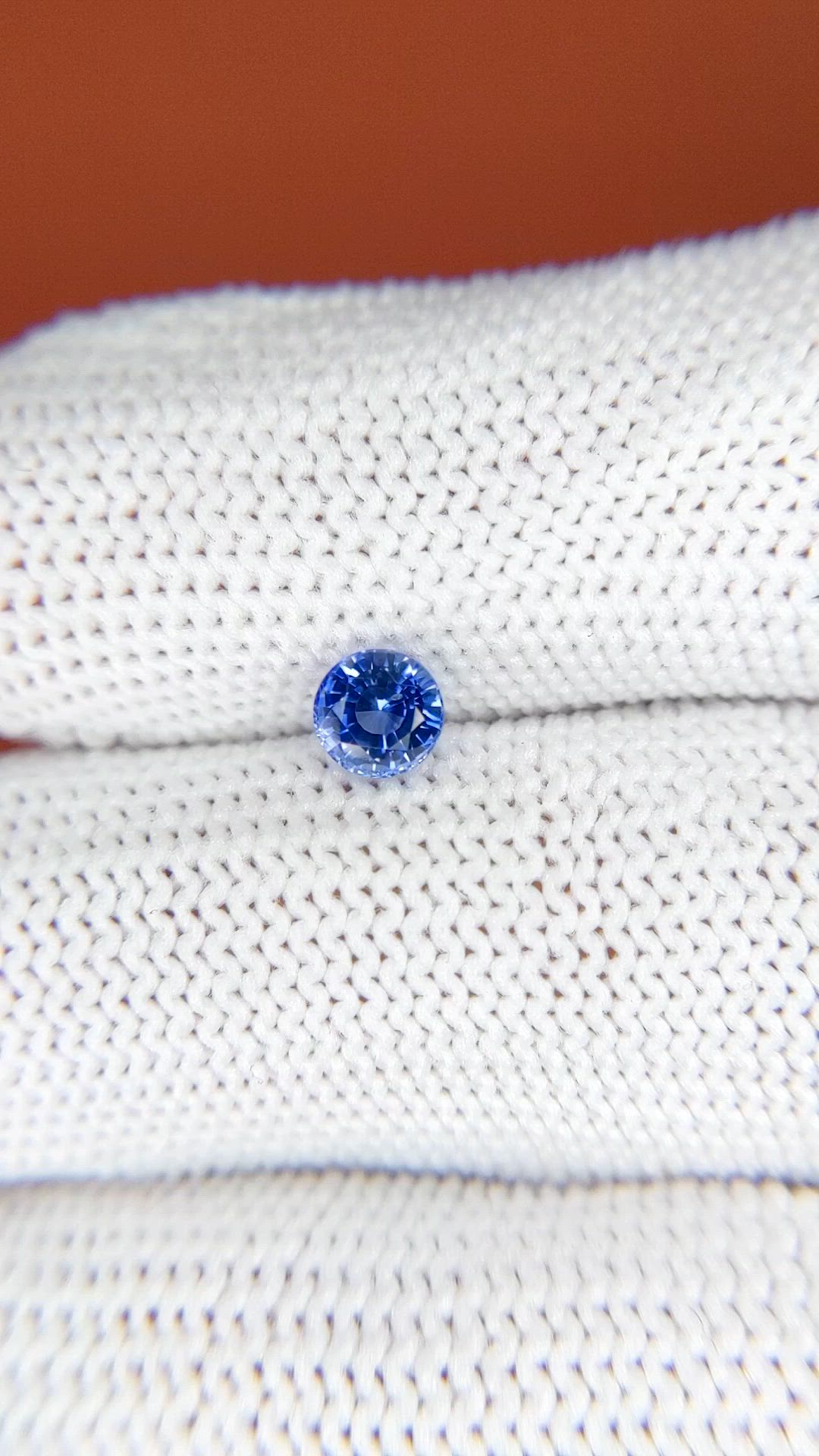 0.62 Ct. Blue Sapphire from Ceylon (Sri Lanka) Size Video