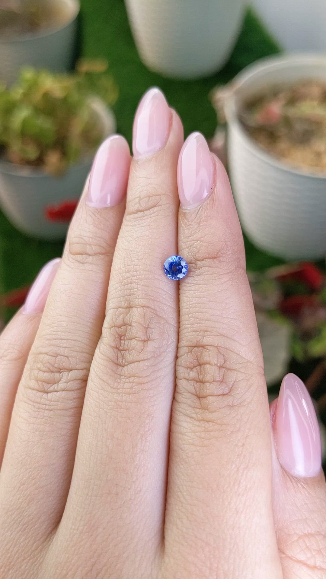 0.62 Ct. Blue Sapphire from Ceylon (Sri Lanka) Size Video