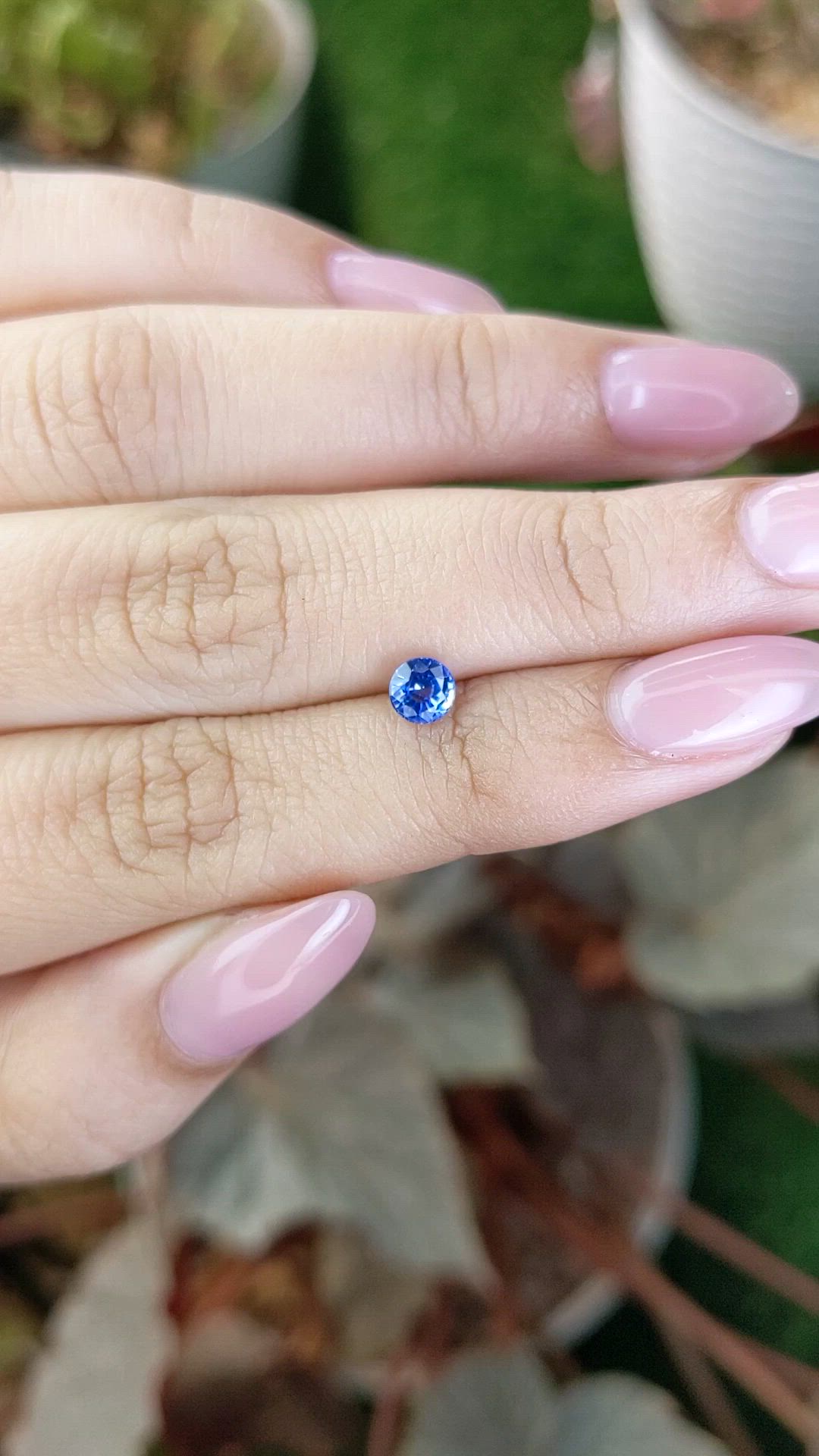 0.62 Ct. Blue Sapphire from Ceylon (Sri Lanka) Size Video