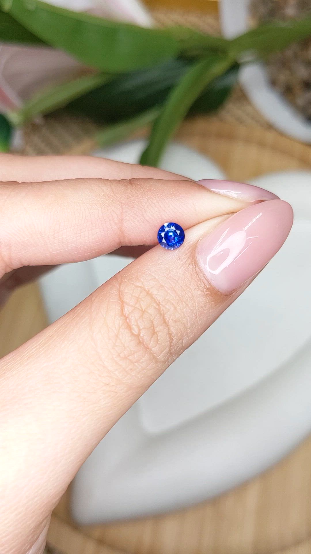 0.41 Ct. Blue Sapphire from Ceylon (Sri Lanka) Size Video