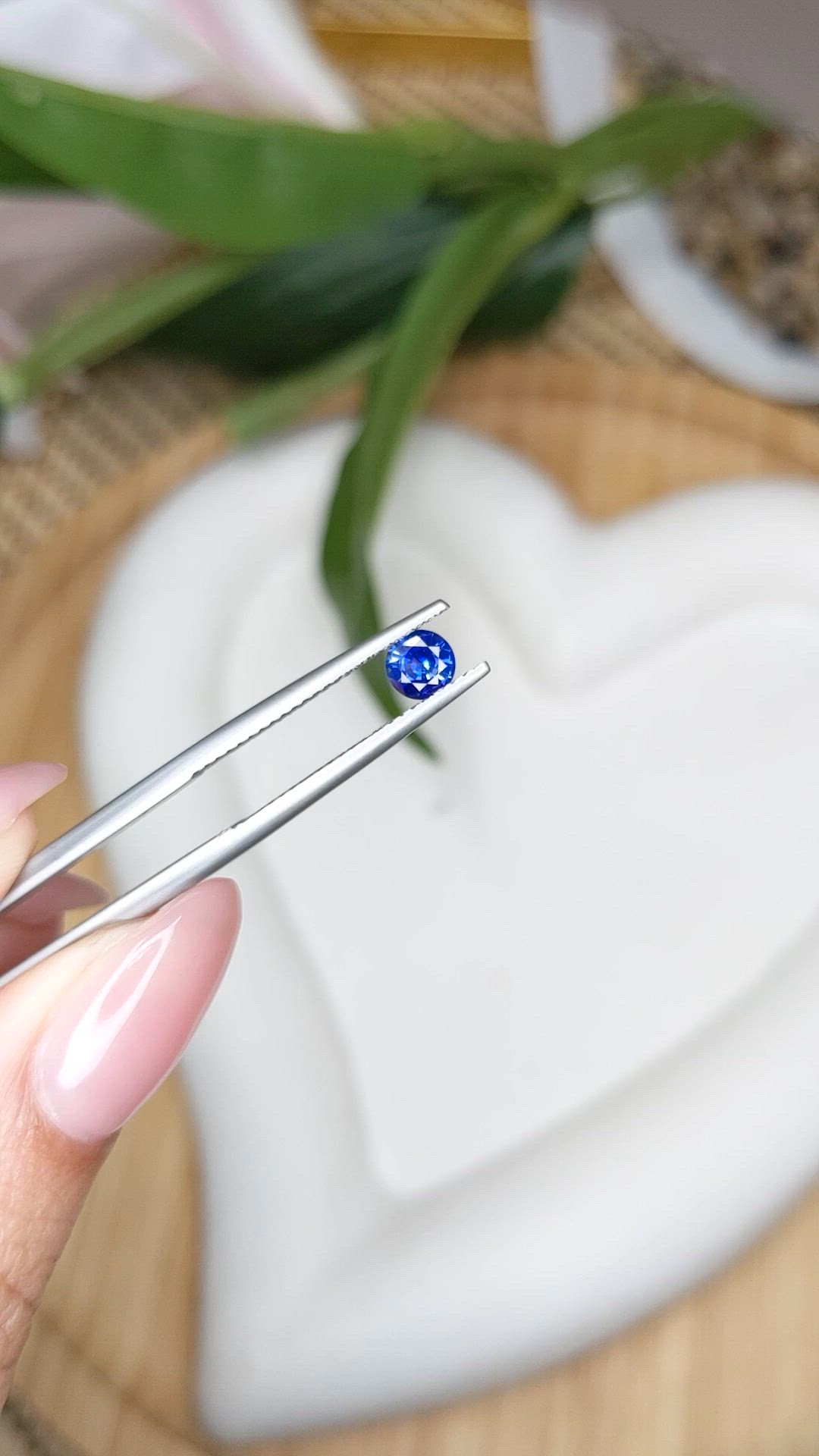 0.41 Ct. Blue Sapphire from Ceylon (Sri Lanka) Size Video