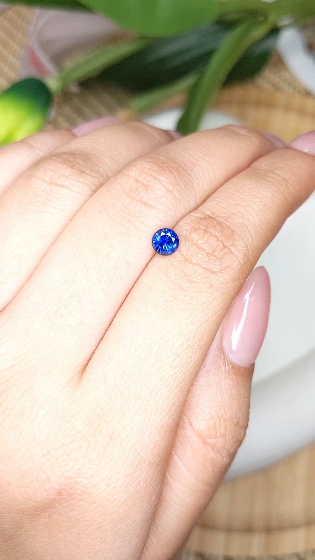 0.52 Ct. Blue Sapphire from Ceylon (Sri Lanka) Size Video