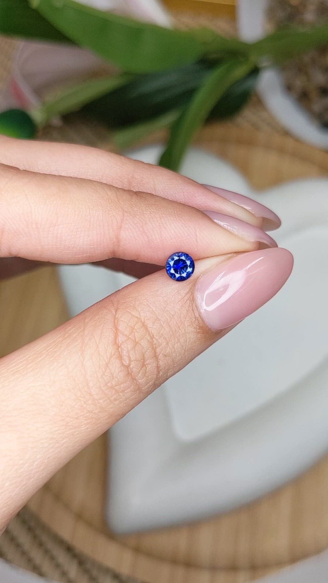 0.52 Ct. Blue Sapphire from Ceylon (Sri Lanka) Size Video