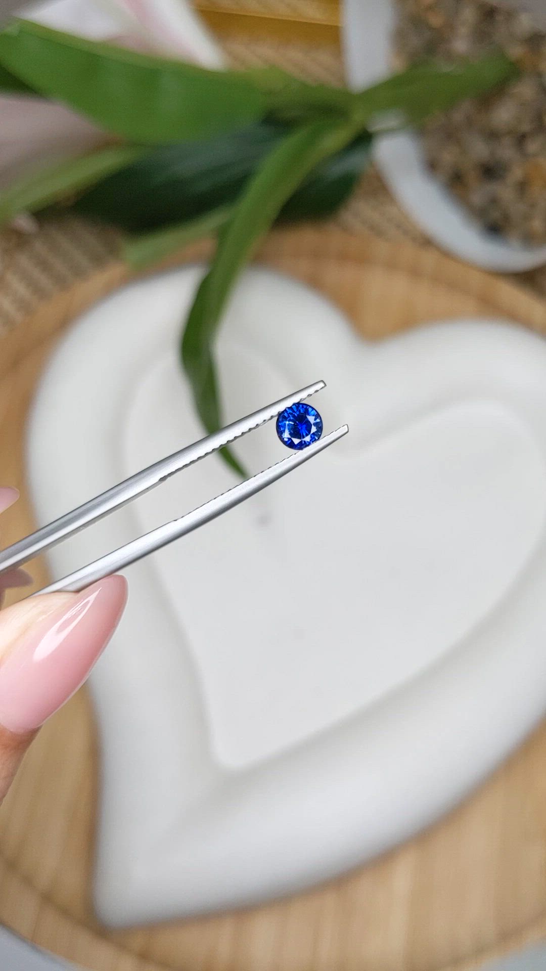 0.52 Ct. Blue Sapphire from Ceylon (Sri Lanka) Size Video