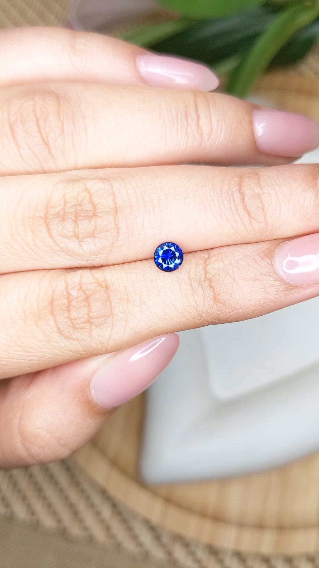 0.52 Ct. Blue Sapphire from Ceylon (Sri Lanka) Size Video