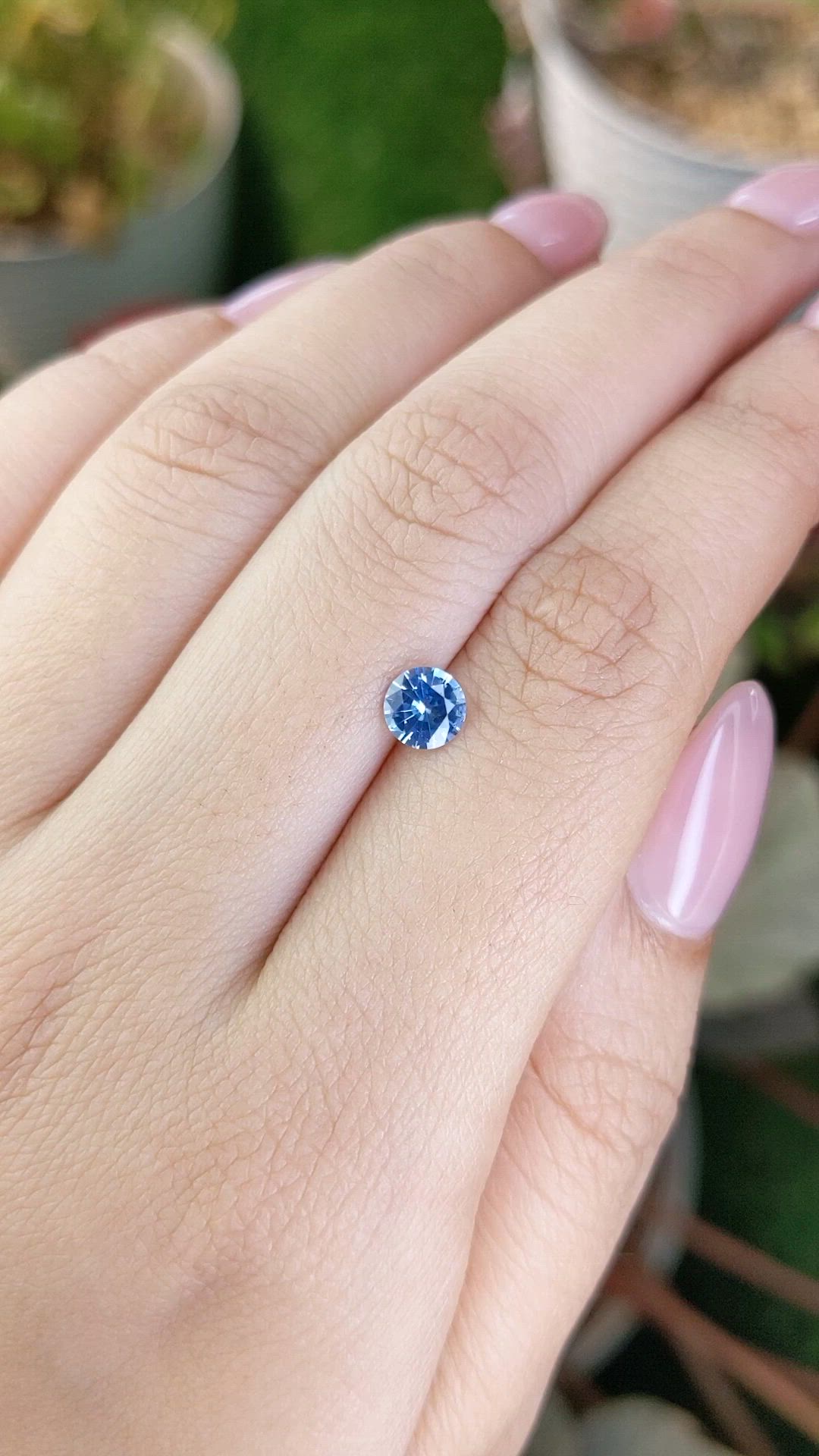 0.69 Ct. Blue Sapphire from Ceylon (Sri Lanka) Size Video