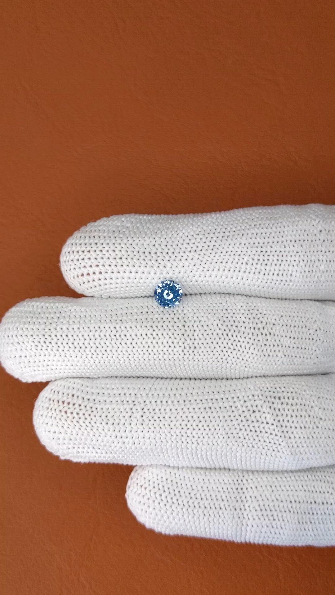 0.69 Ct. Blue Sapphire from Ceylon (Sri Lanka) Size Video