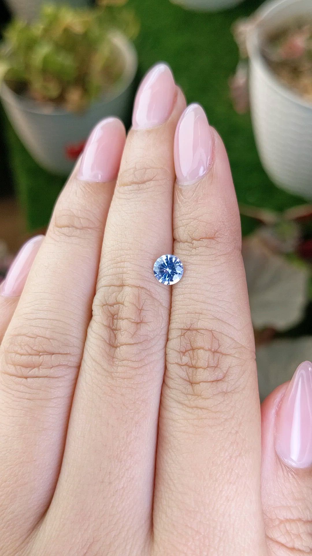 0.69 Ct. Blue Sapphire from Ceylon (Sri Lanka) Size Video