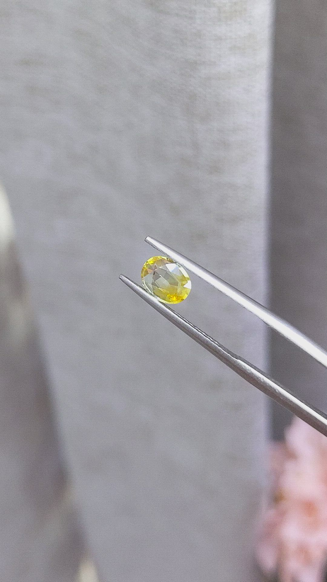0.67 Ct. Yellow Sapphire from Ceylon (Sri Lanka) Size Video