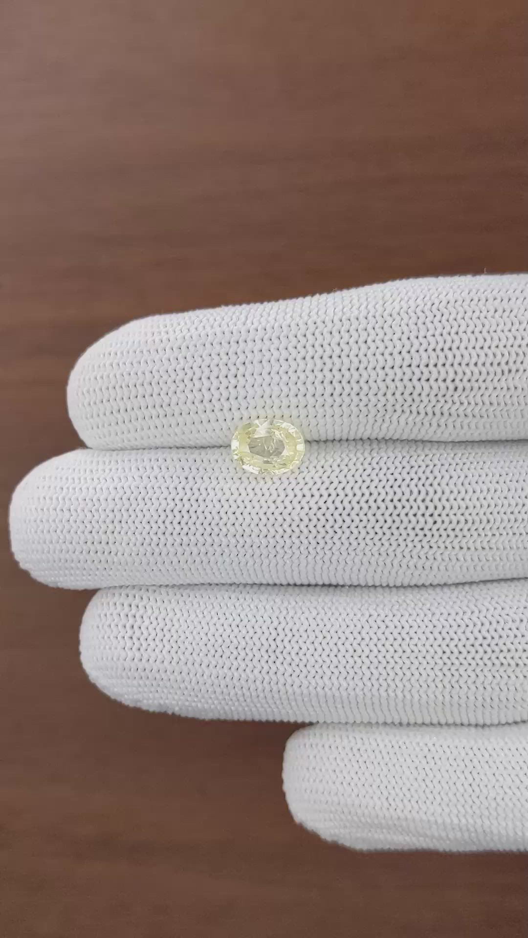 2.16 Ct. Yellow Sapphire from Ceylon (Sri Lanka) Size Video