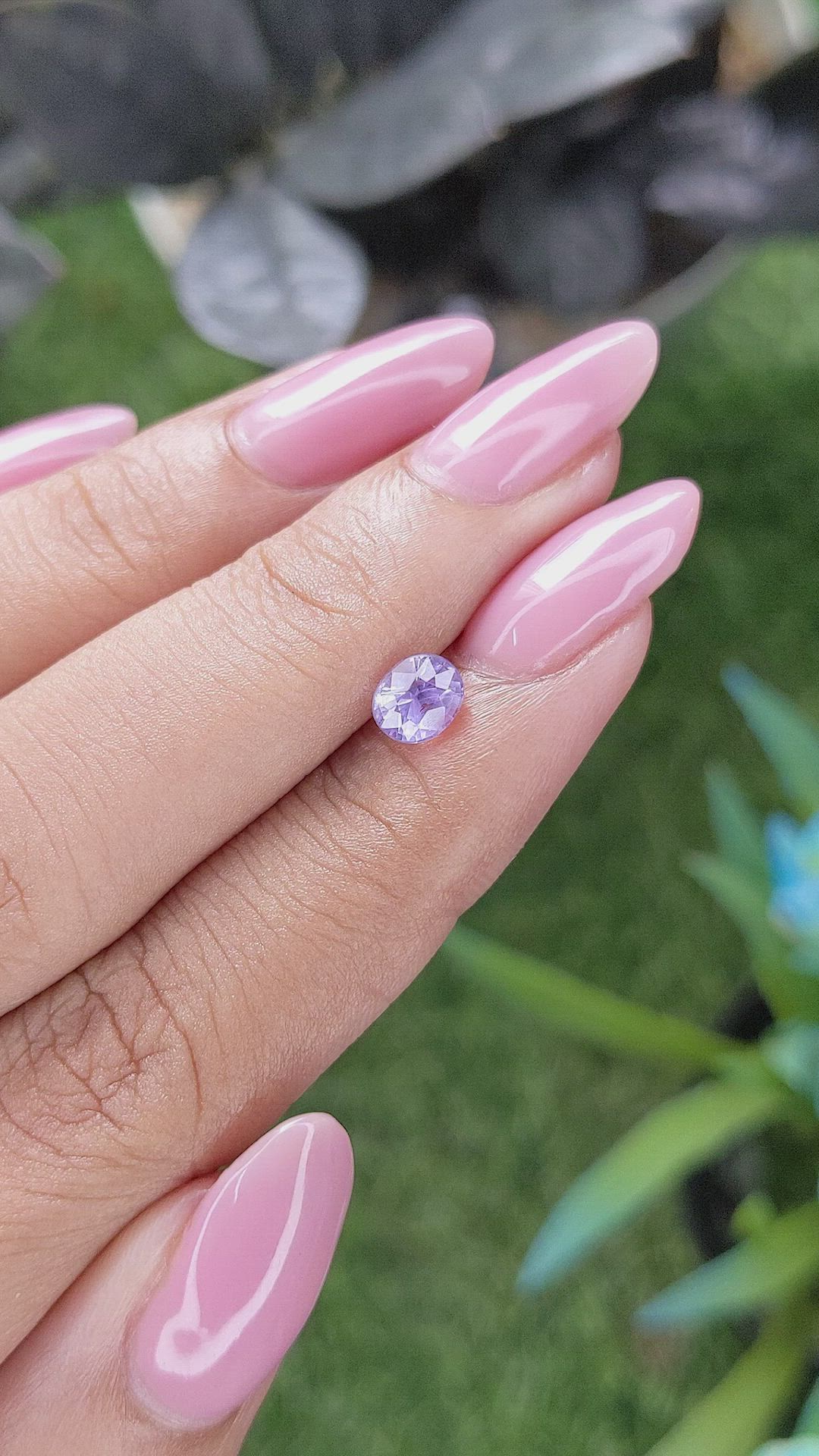 0.92 Ct. Bluish Purple Sapphire from Ceylon (Sri Lanka) Size Video
