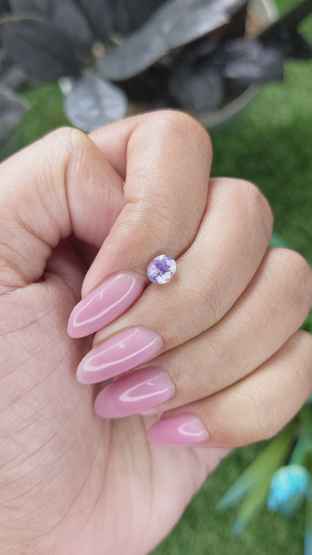0.92 Ct. Bluish Purple Sapphire from Ceylon (Sri Lanka) Size Video