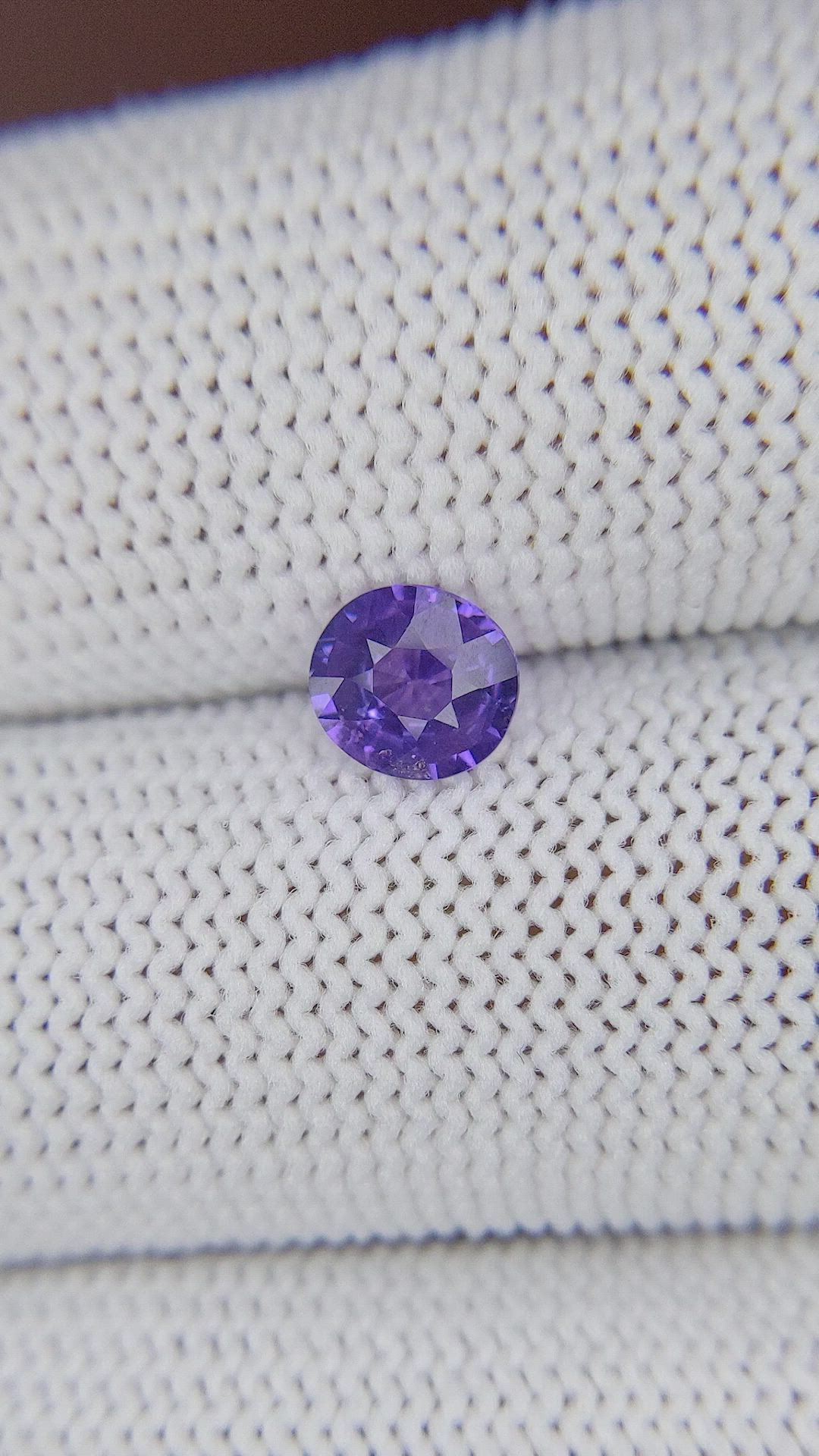 0.79 Ct. Bluish Purple Sapphire from Ceylon (Sri Lanka) Size Video
