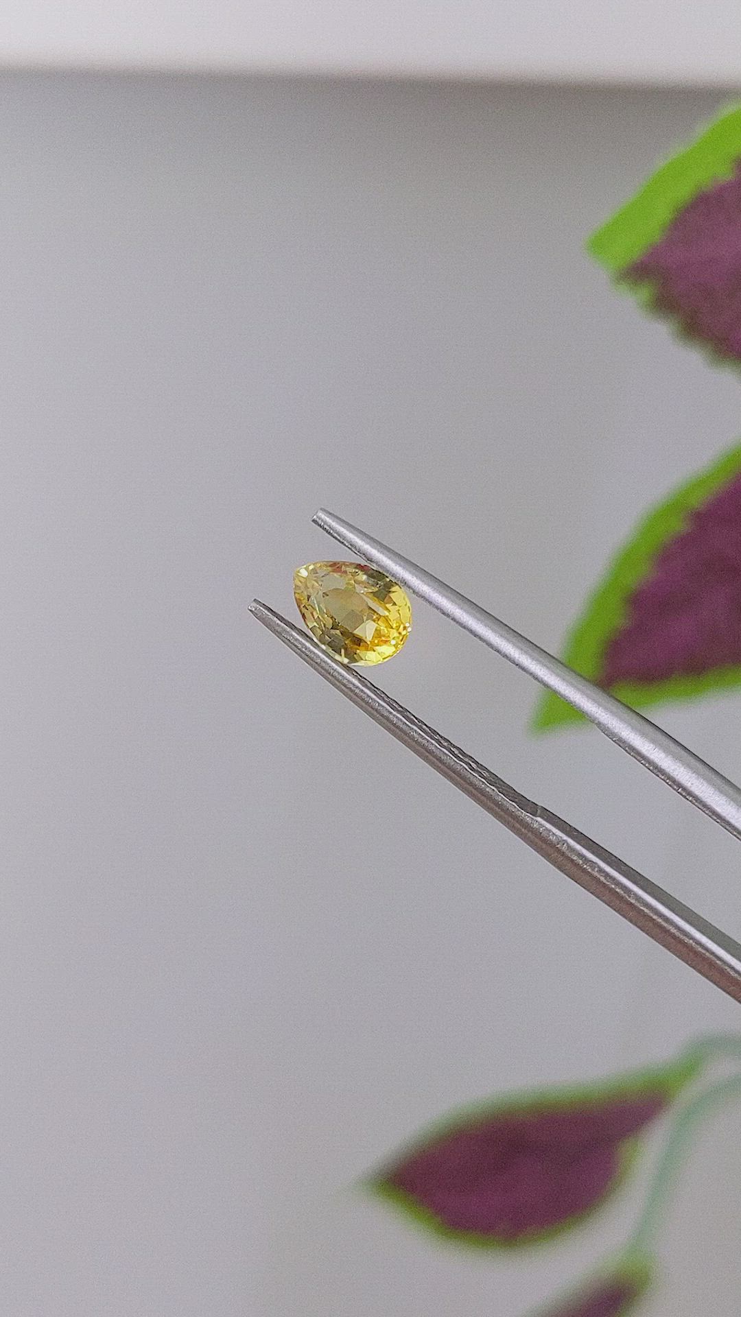 0.97 Ct. Yellow Sapphire from Ceylon (Sri Lanka) Size Video