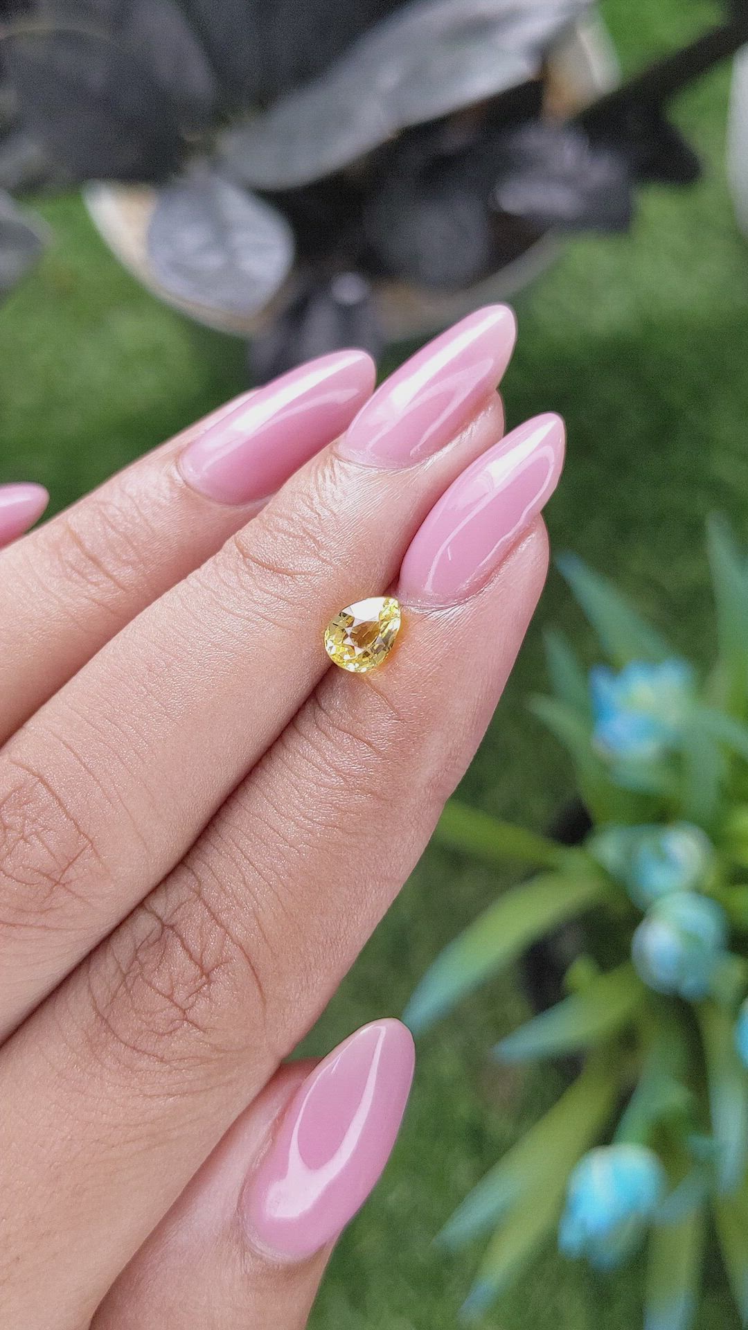 0.97 Ct. Yellow Sapphire from Ceylon (Sri Lanka) Size Video