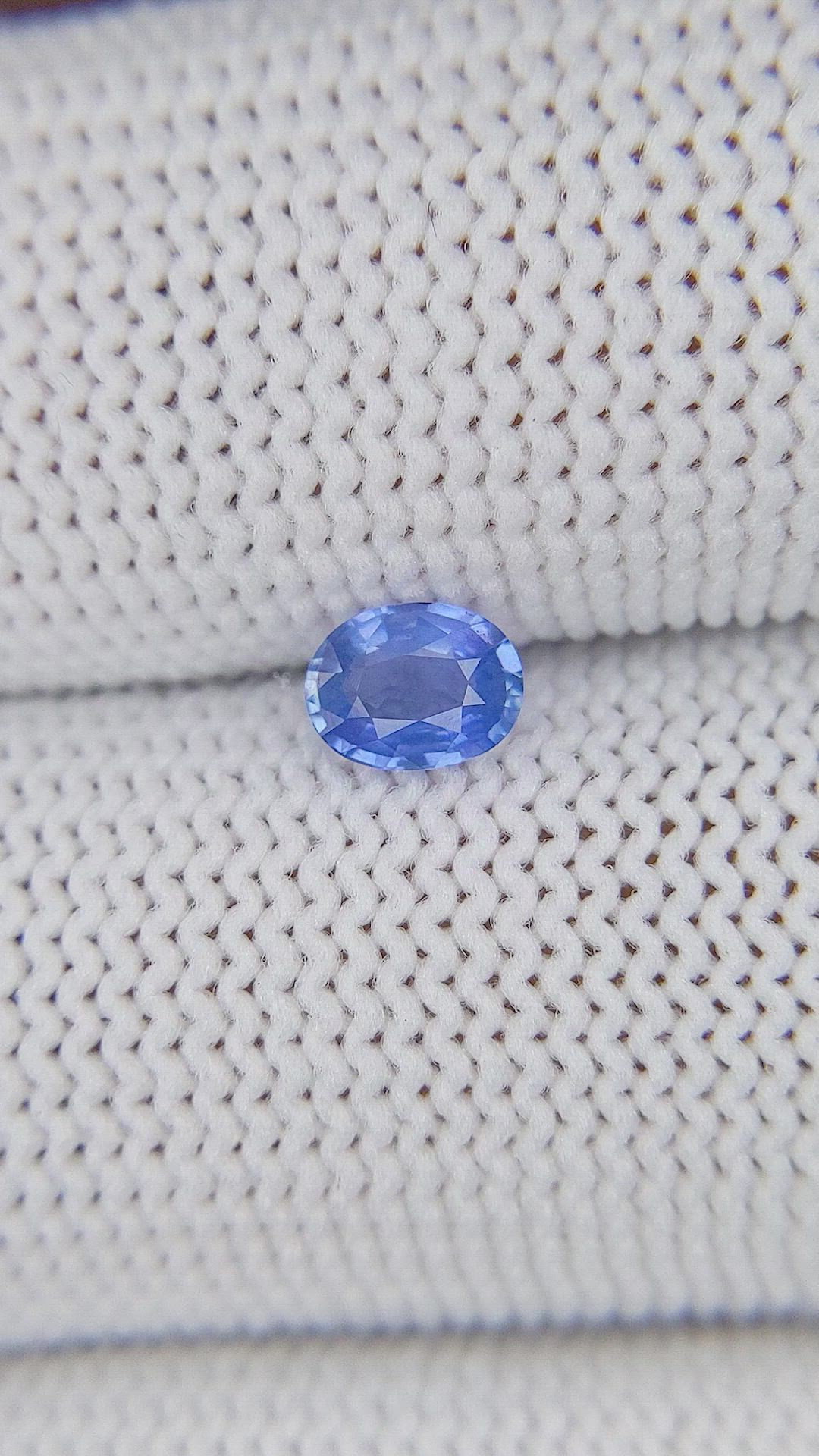 0.42 Ct. Blue Sapphire from Ceylon (Sri Lanka) Size Video