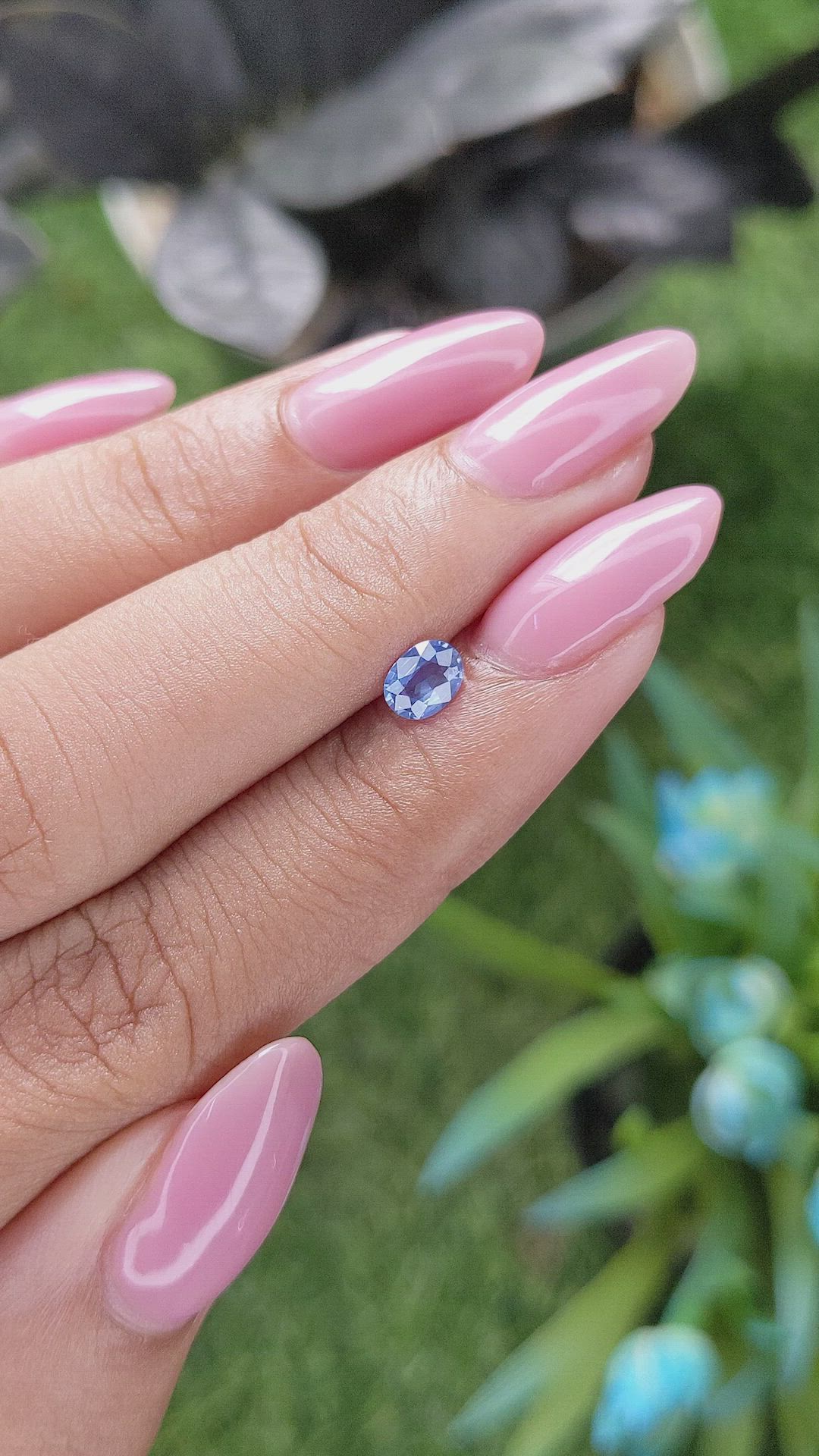 0.42 Ct. Blue Sapphire from Ceylon (Sri Lanka) Size Video
