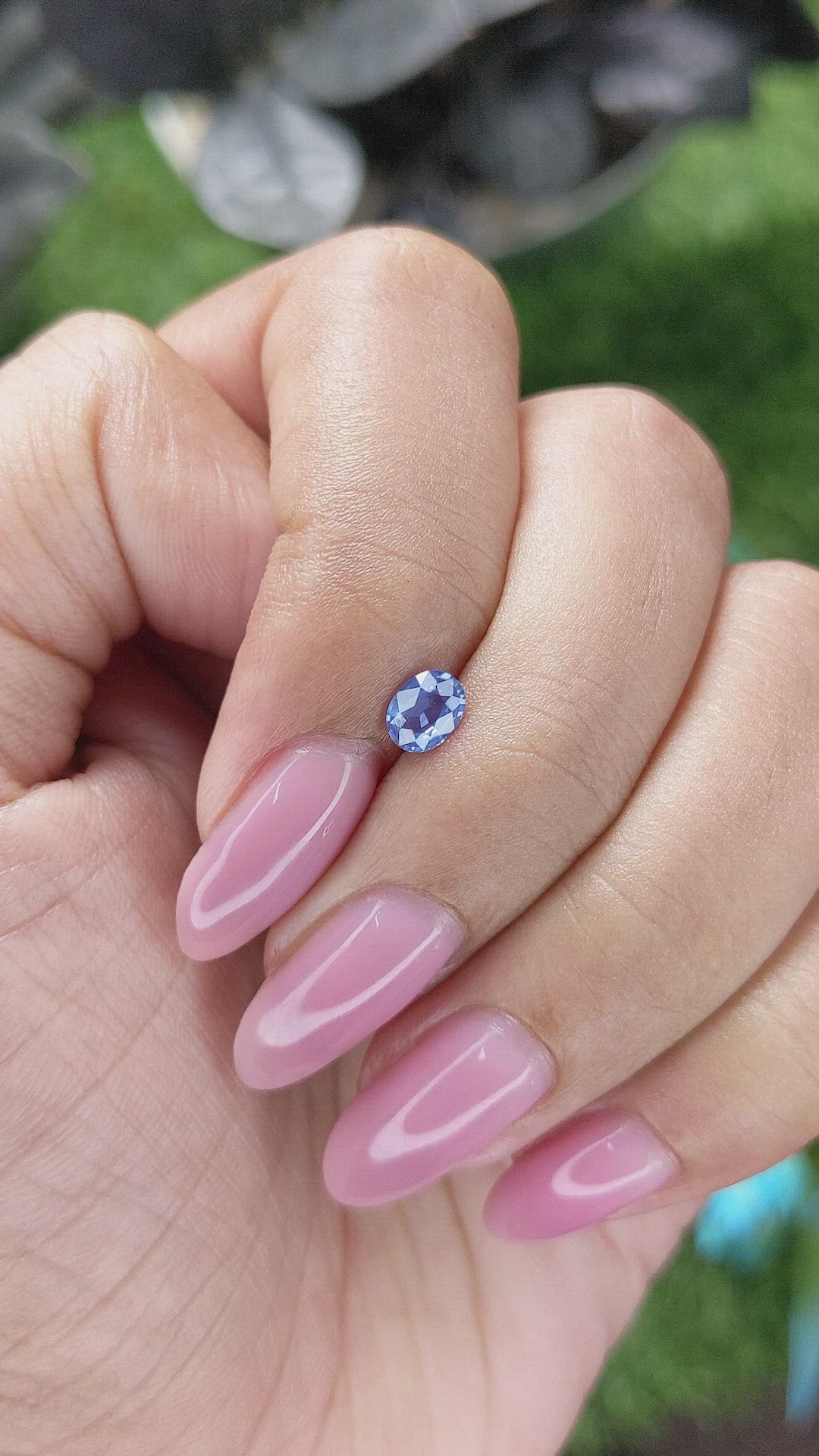 0.42 Ct. Blue Sapphire from Ceylon (Sri Lanka) Size Video