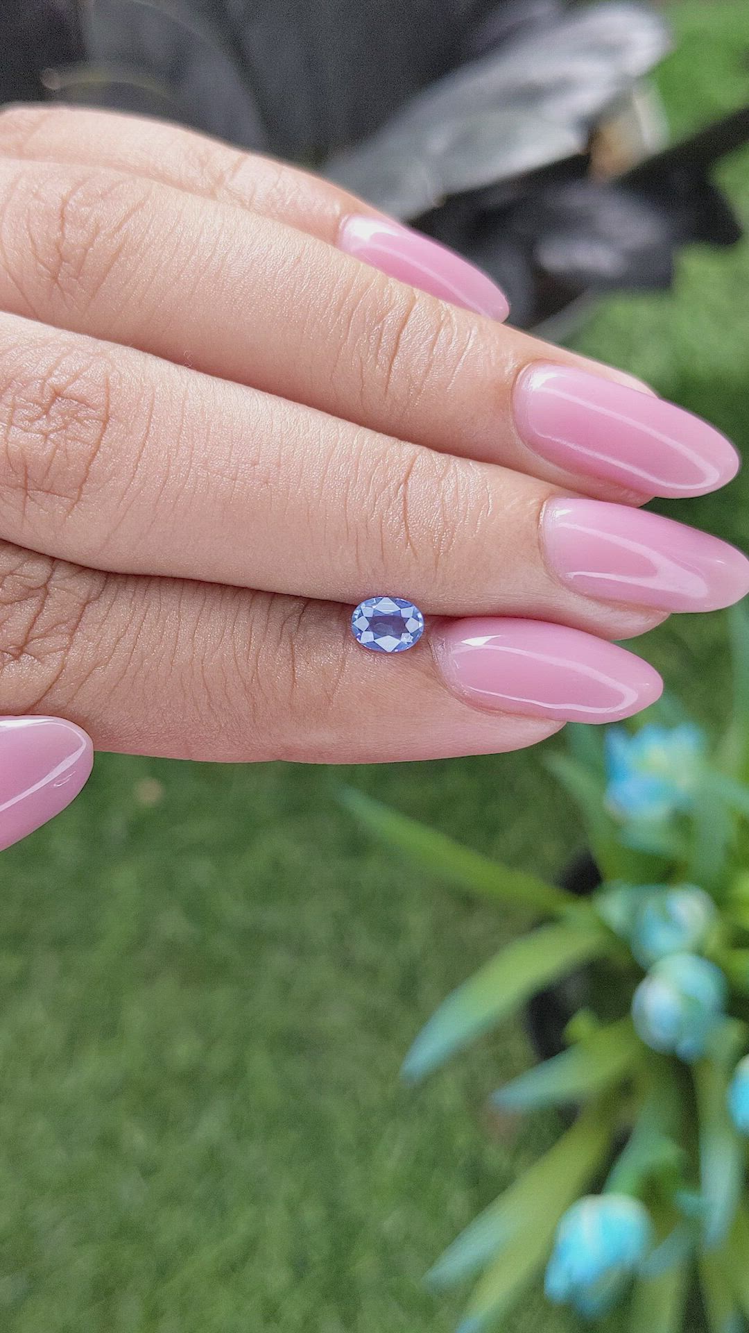 0.42 Ct. Blue Sapphire from Ceylon (Sri Lanka) Size Video