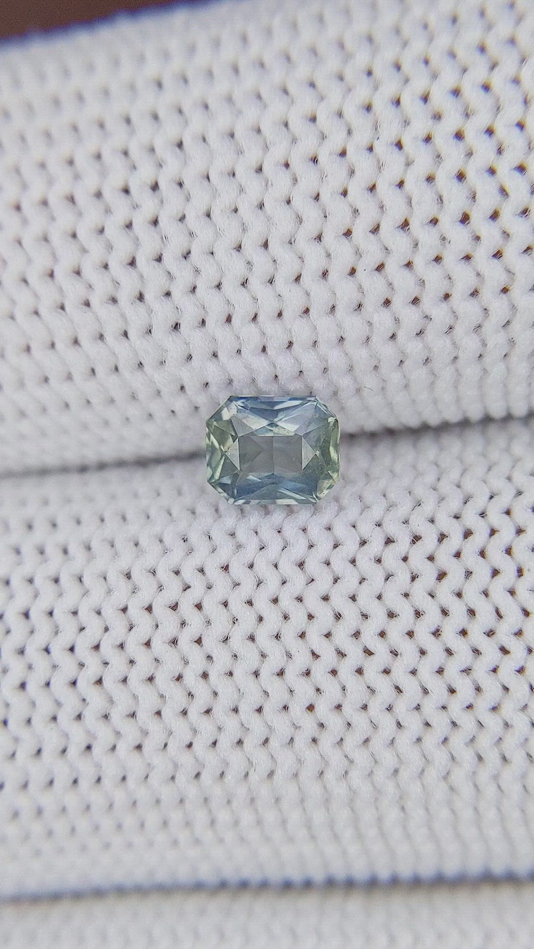0.61 Ct. Bluish Green Sapphire from Ceylon (Sri Lanka) Size Video