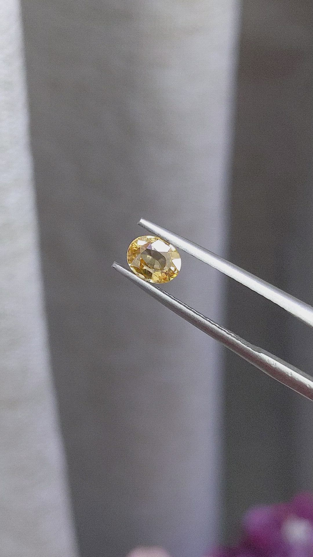 0.75 Ct. Yellow Sapphire from Ceylon (Sri Lanka) Size Video