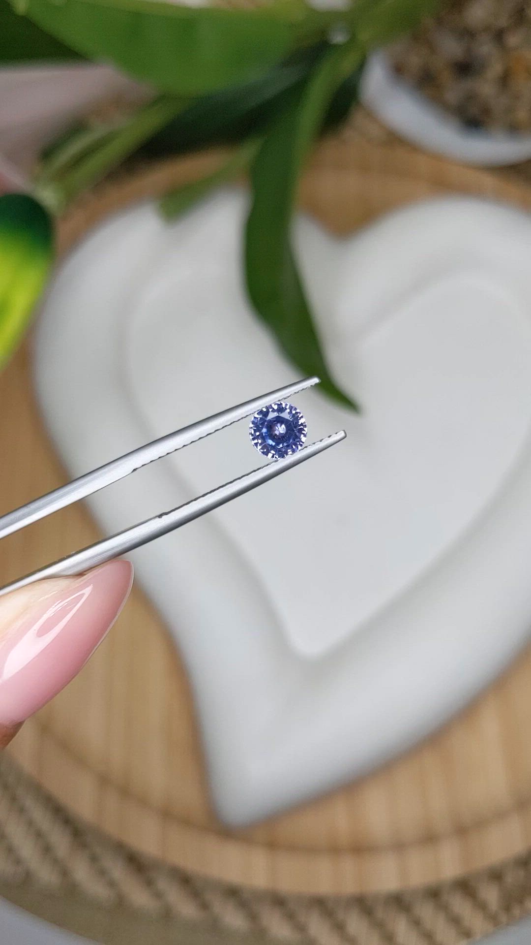 0.94 Ct. Bluish Purple Sapphire from Ceylon (Sri Lanka) Size Video