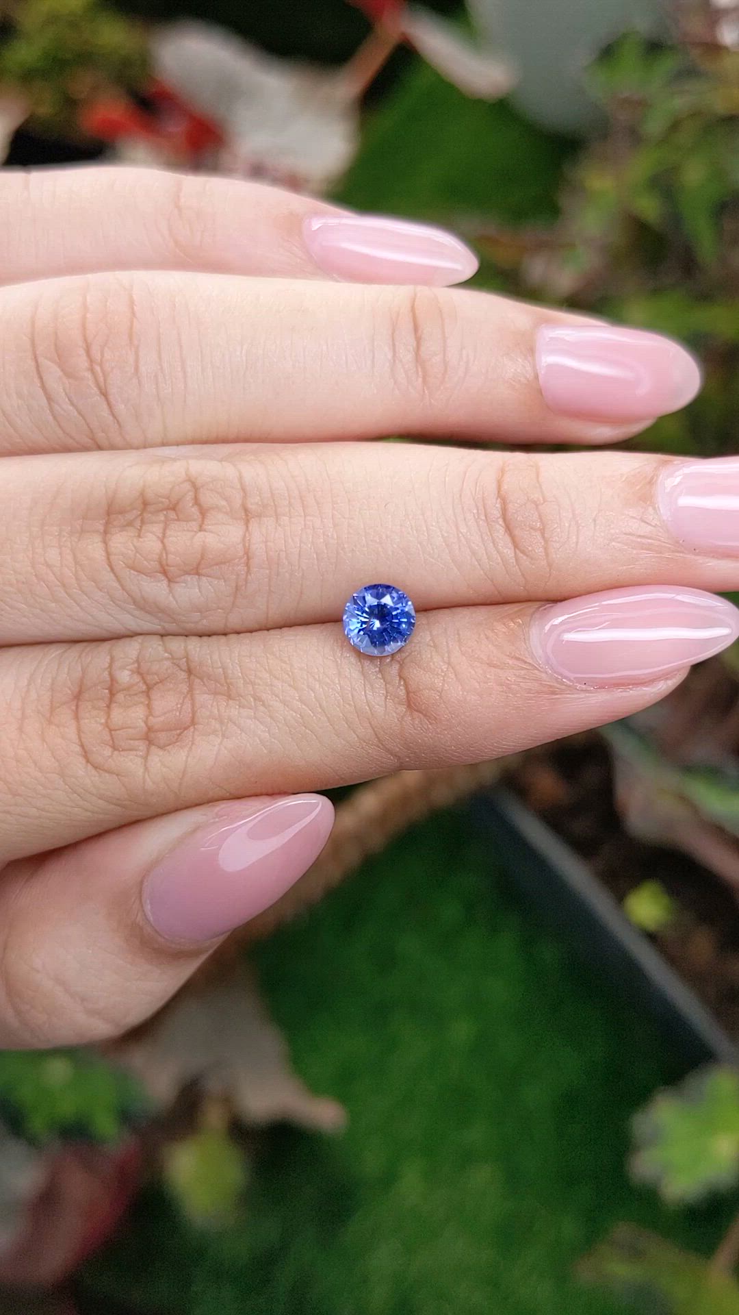 0.96 Ct. Blue Sapphire from Ceylon (Sri Lanka) Size Video