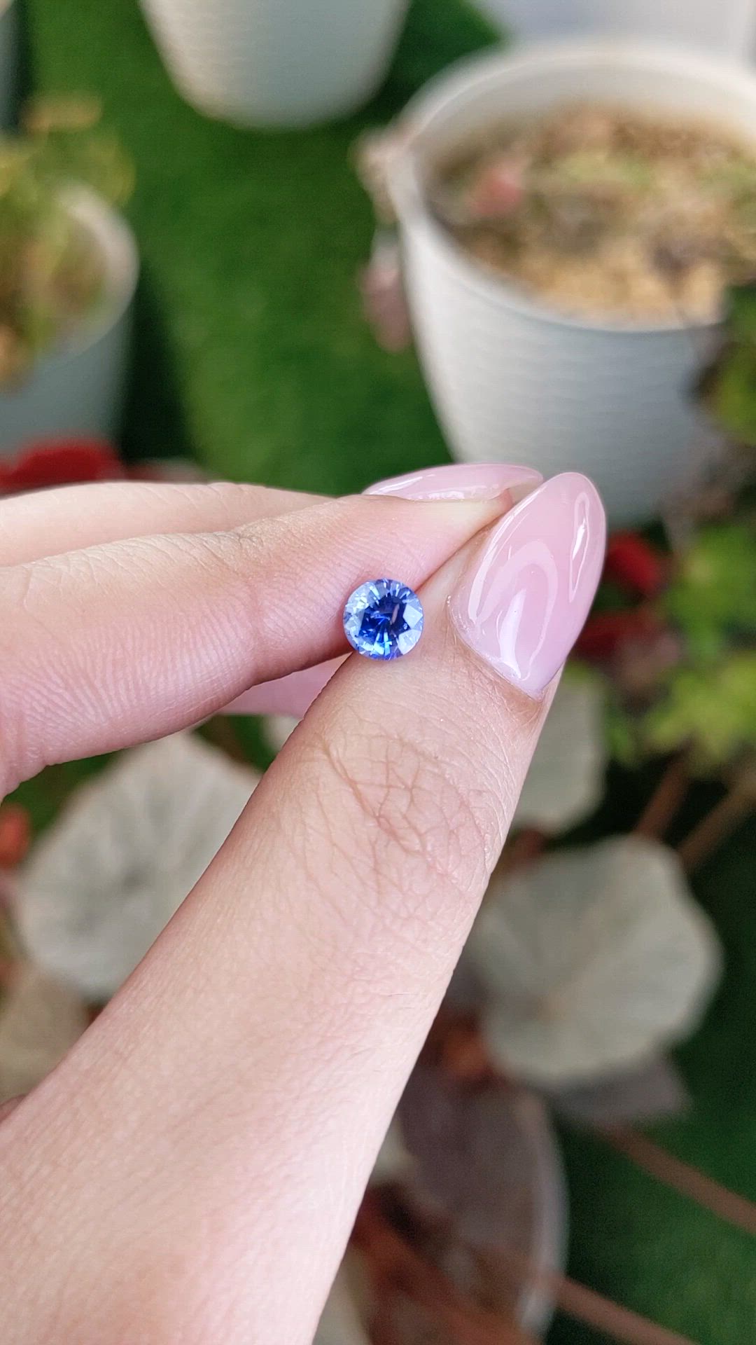 0.96 Ct. Blue Sapphire from Ceylon (Sri Lanka) Size Video