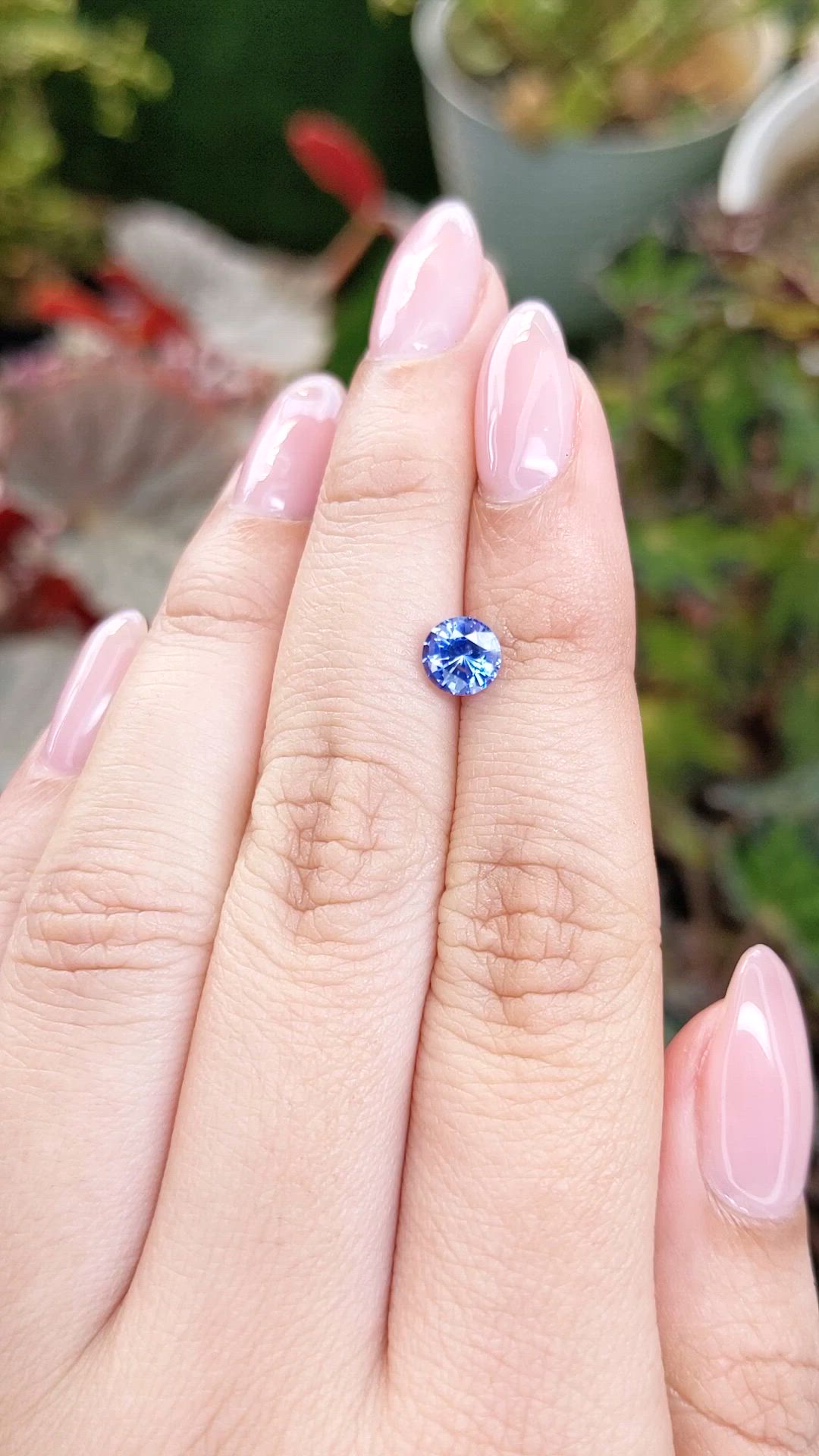 0.96 Ct. Blue Sapphire from Ceylon (Sri Lanka) Size Video