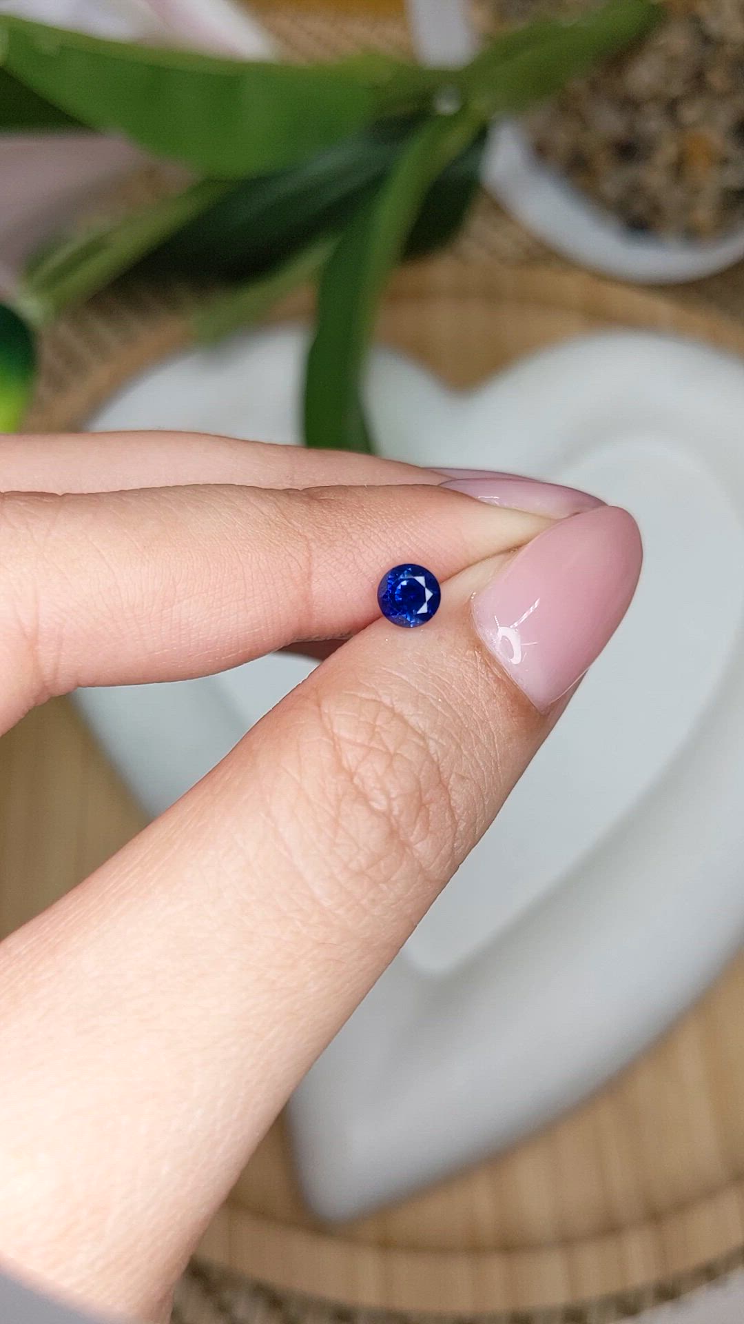 0.61 Ct. Blue Sapphire from Ceylon (Sri Lanka) Size Video