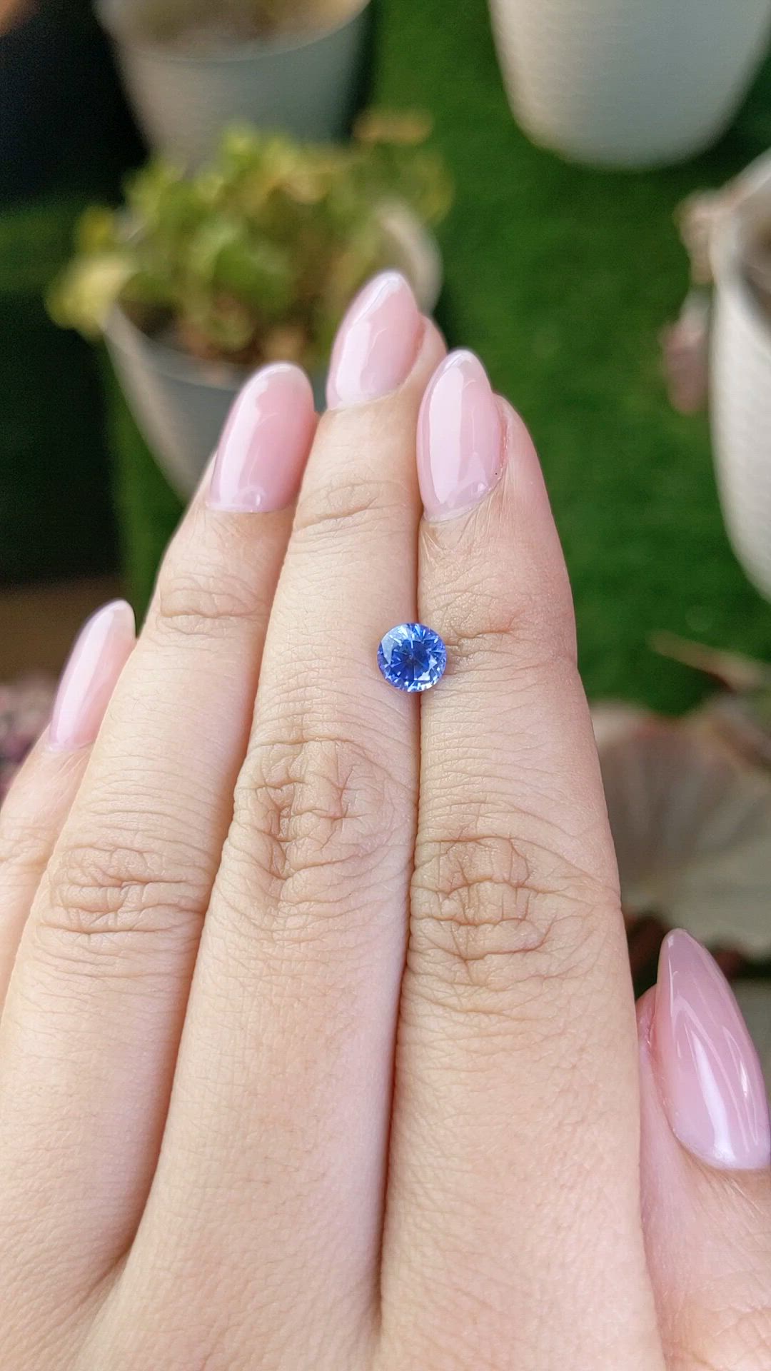 1.09 Ct. Blue Sapphire from Ceylon (Sri Lanka) Size Video