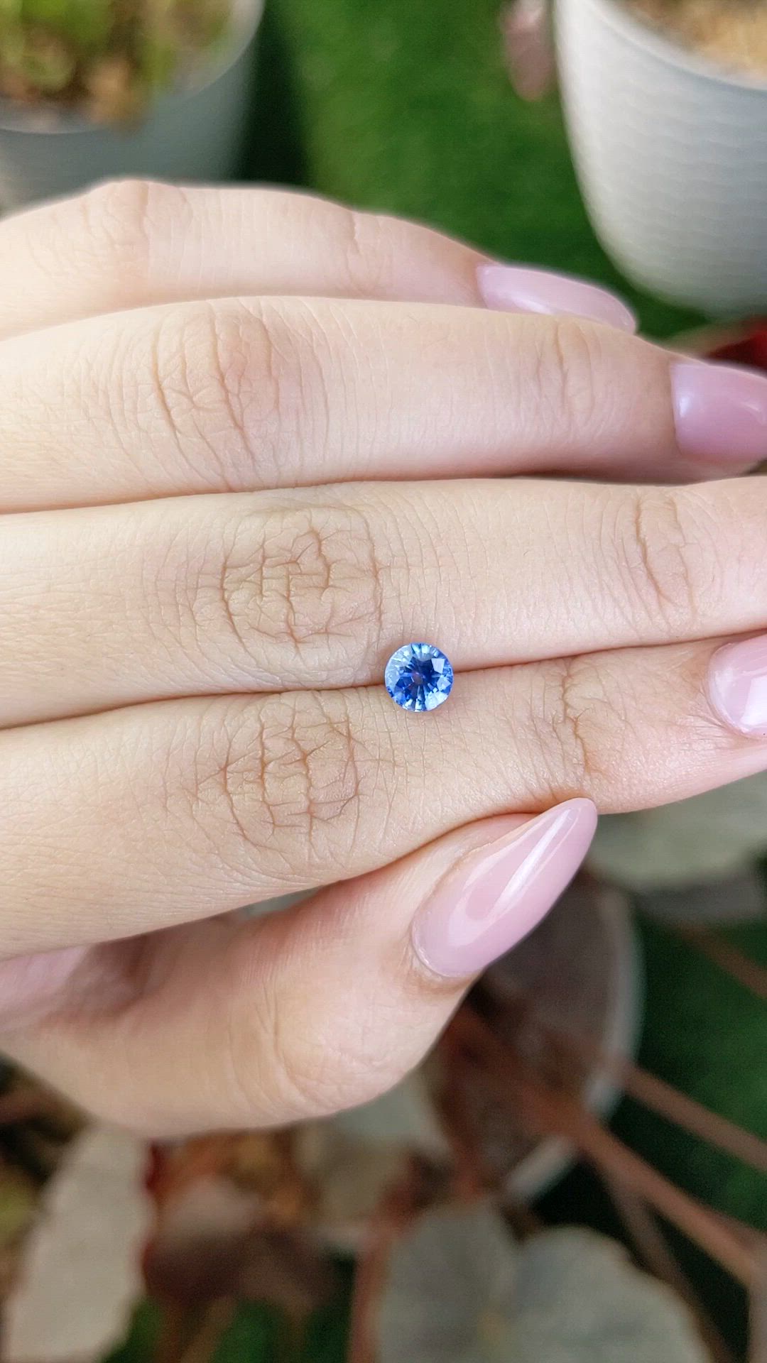 0.76 Ct. Blue Sapphire from Ceylon (Sri Lanka) Size Video