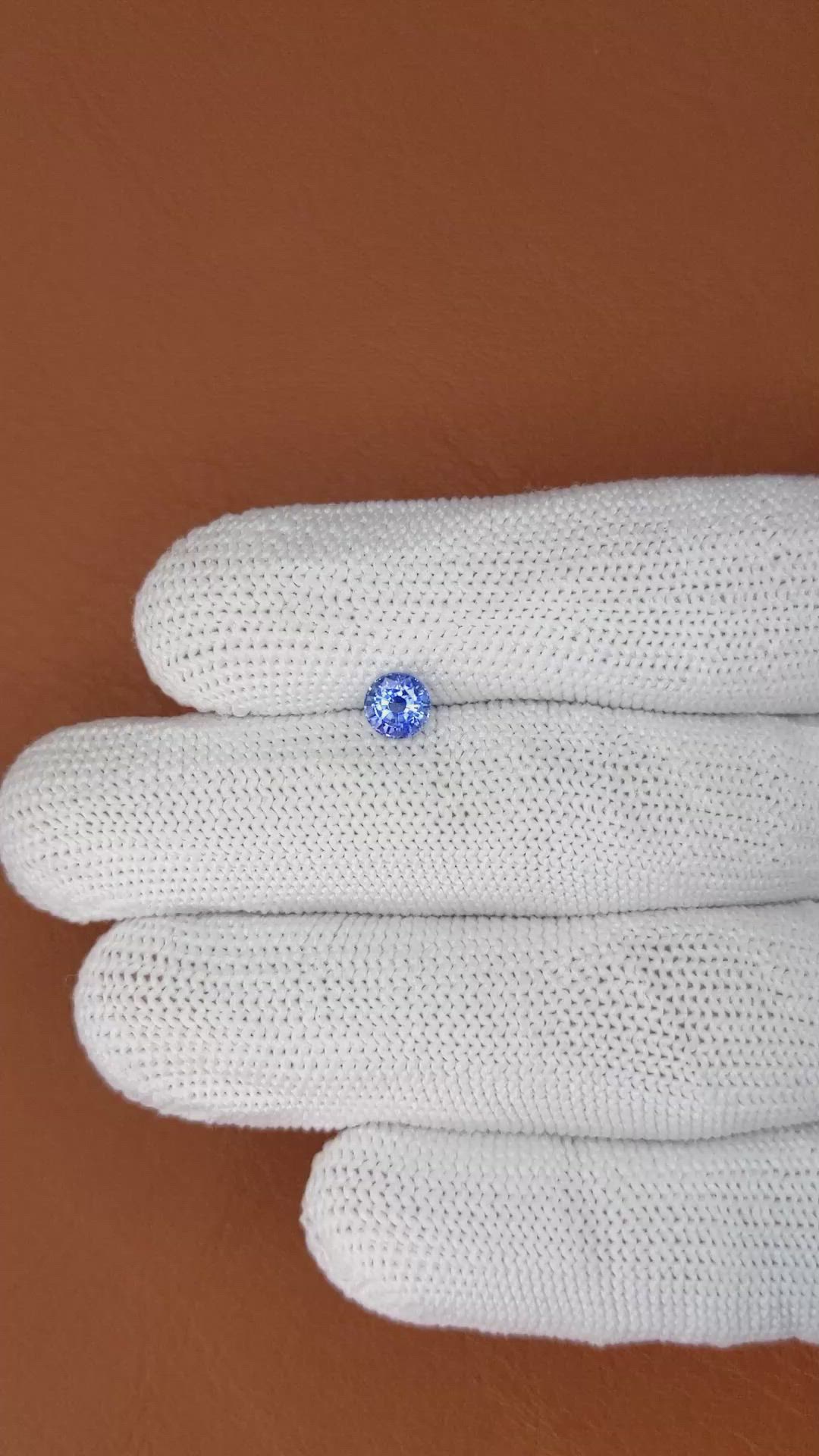 0.76 Ct. Blue Sapphire from Ceylon (Sri Lanka) Size Video