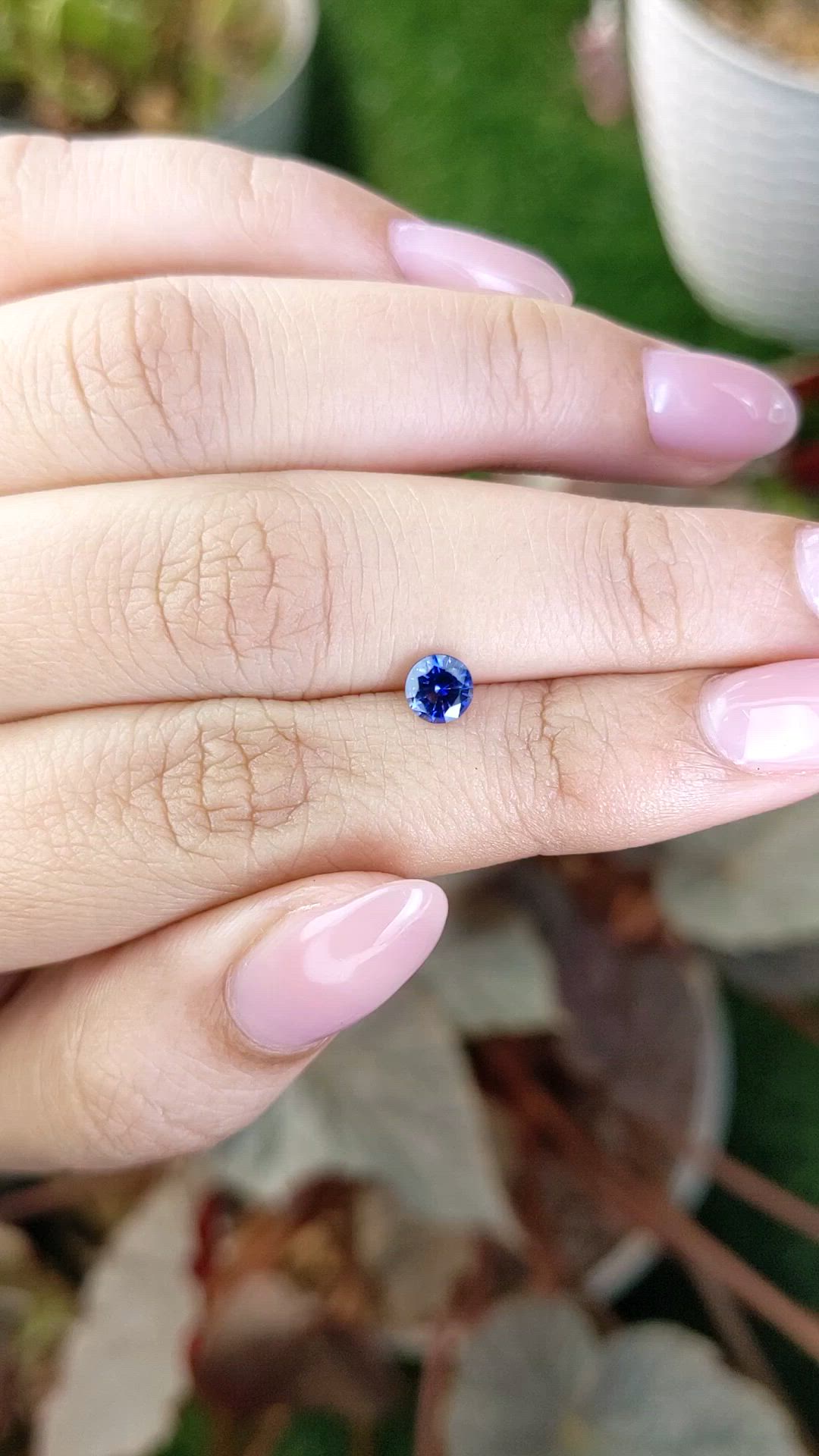 0.54 Ct. Blue Sapphire from Ceylon (Sri Lanka) Size Video