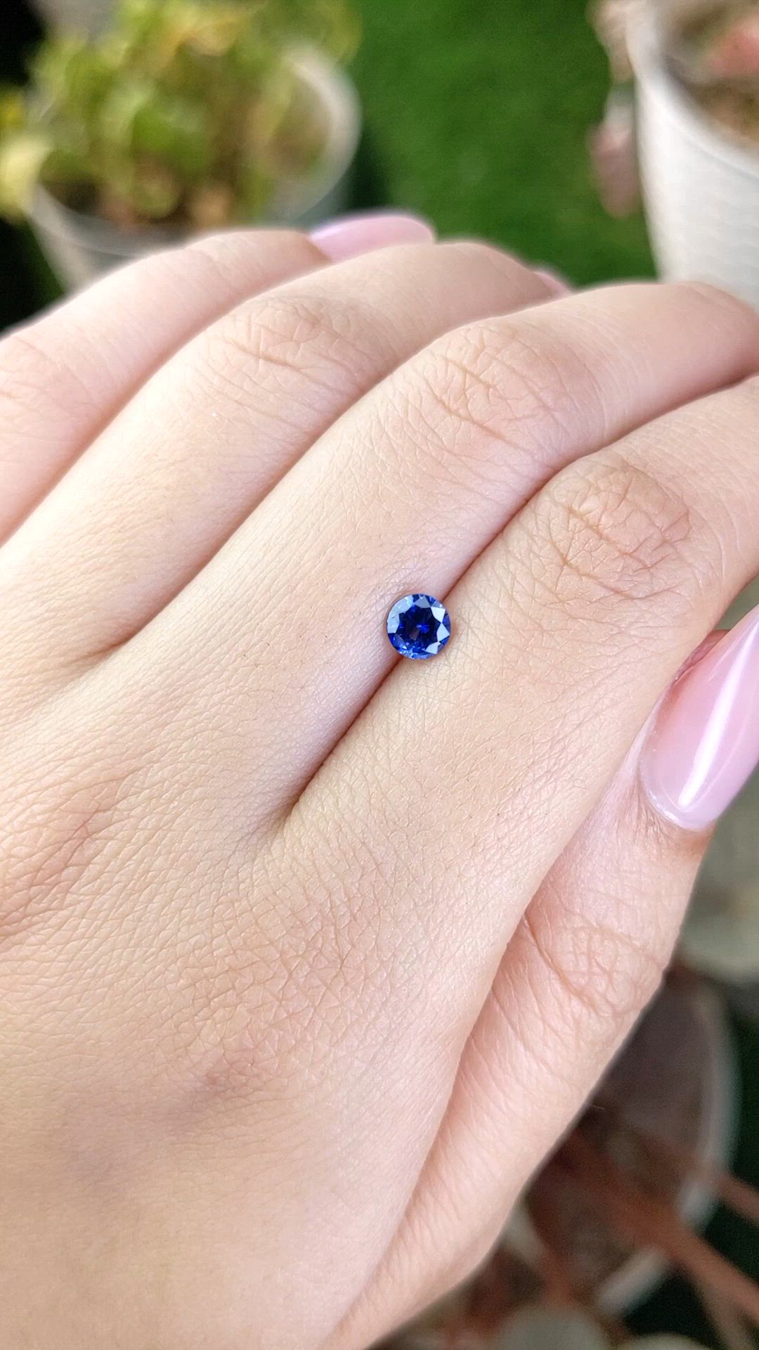 0.54 Ct. Blue Sapphire from Ceylon (Sri Lanka) Size Video