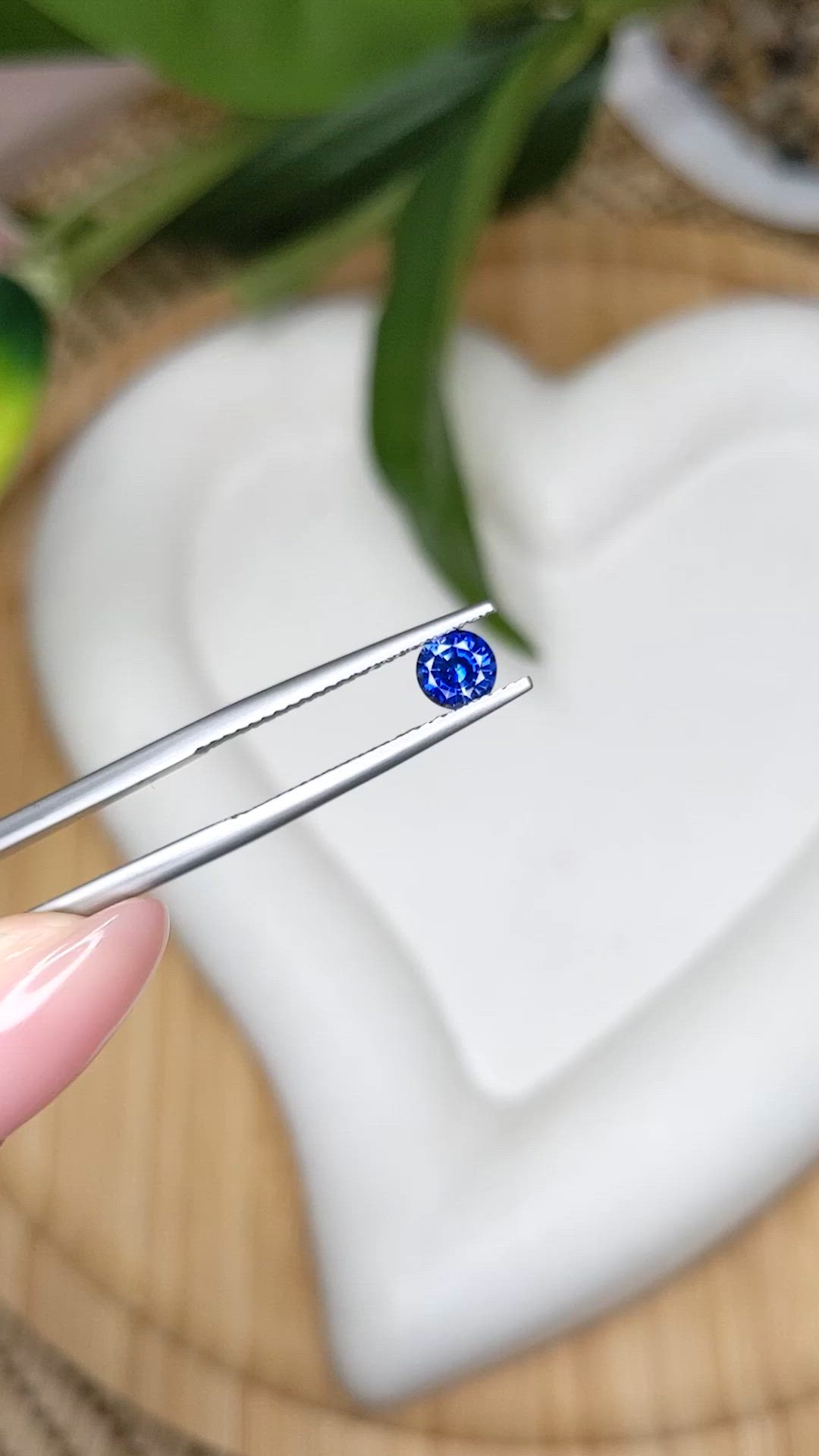 0.54 Ct. Blue Sapphire from Ceylon (Sri Lanka) Size Video