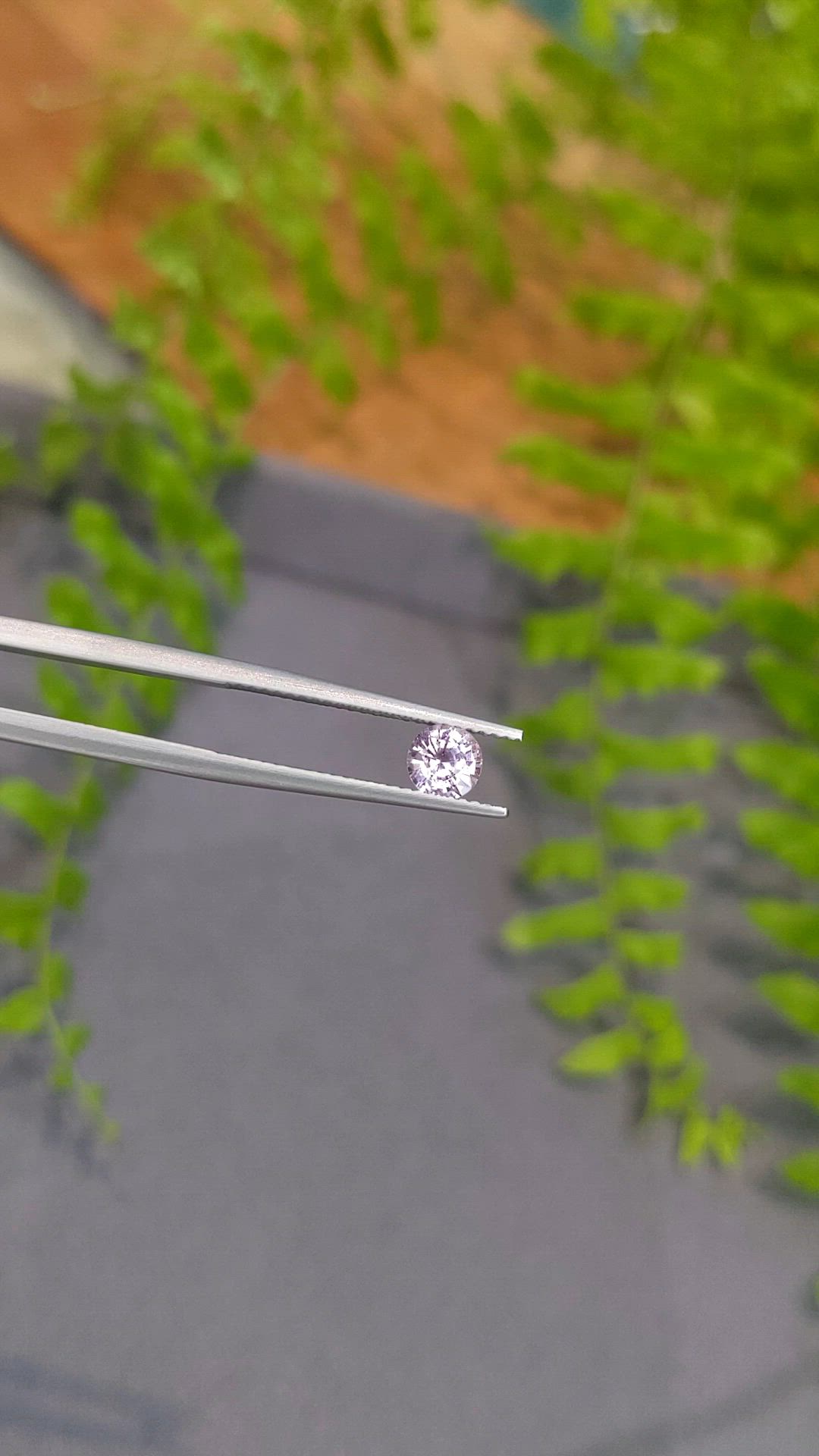 0.70 Ct. Pinkish Purple Sapphire from Ceylon (Sri Lanka) Size Video