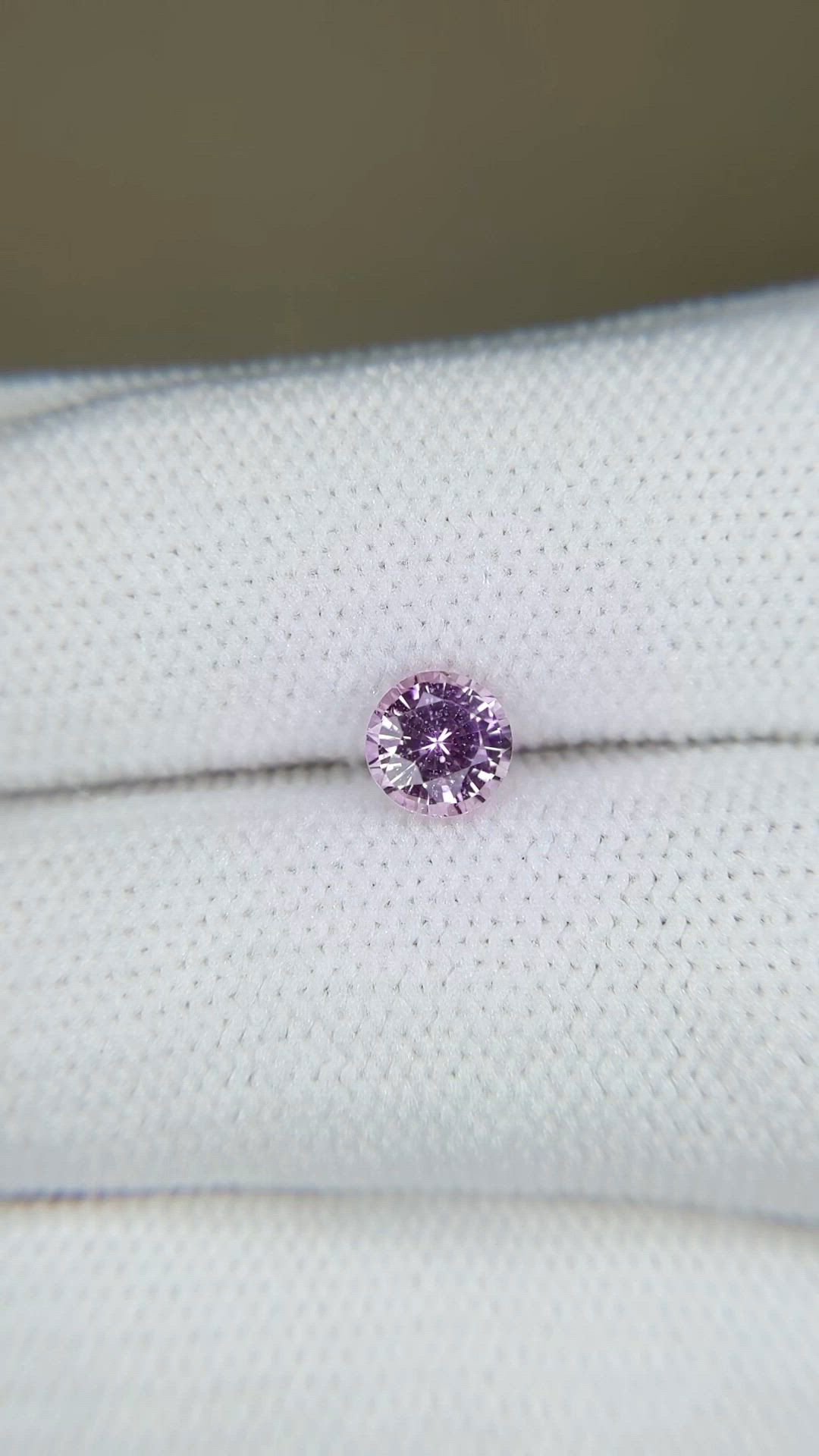 0.70 Ct. Pinkish Purple Sapphire from Ceylon (Sri Lanka) Size Video