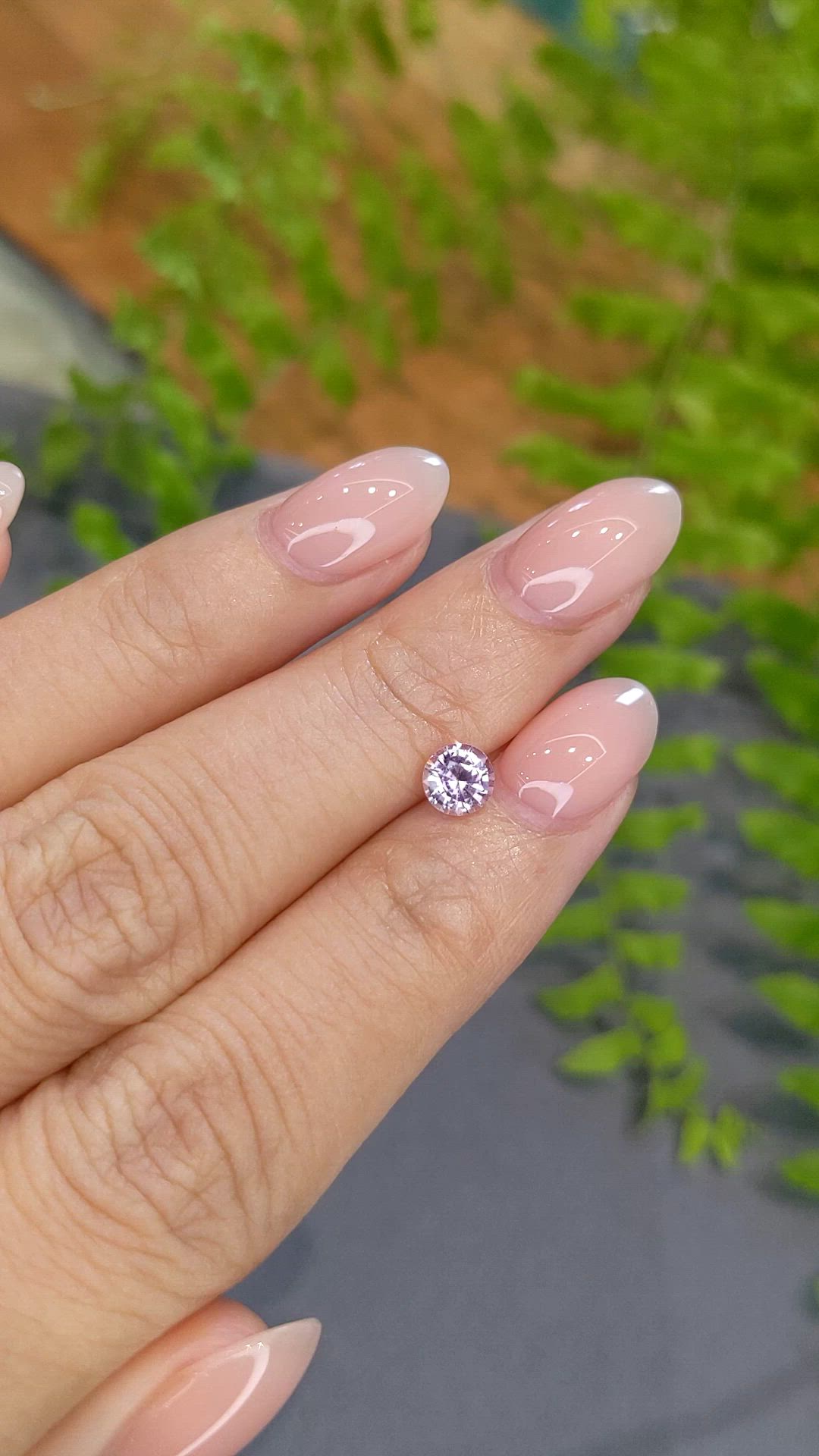 0.70 Ct. Pinkish Purple Sapphire from Ceylon (Sri Lanka) Size Video