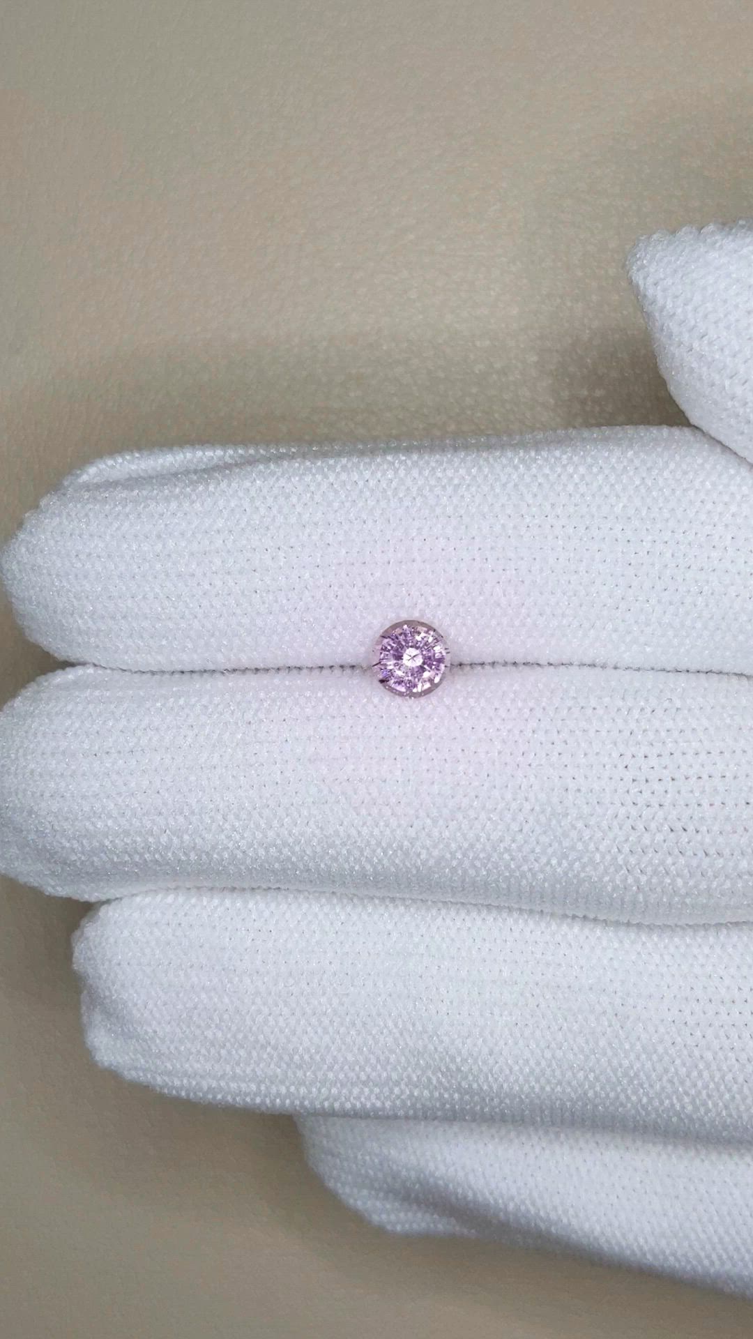 0.70 Ct. Pinkish Purple Sapphire from Ceylon (Sri Lanka) Size Video