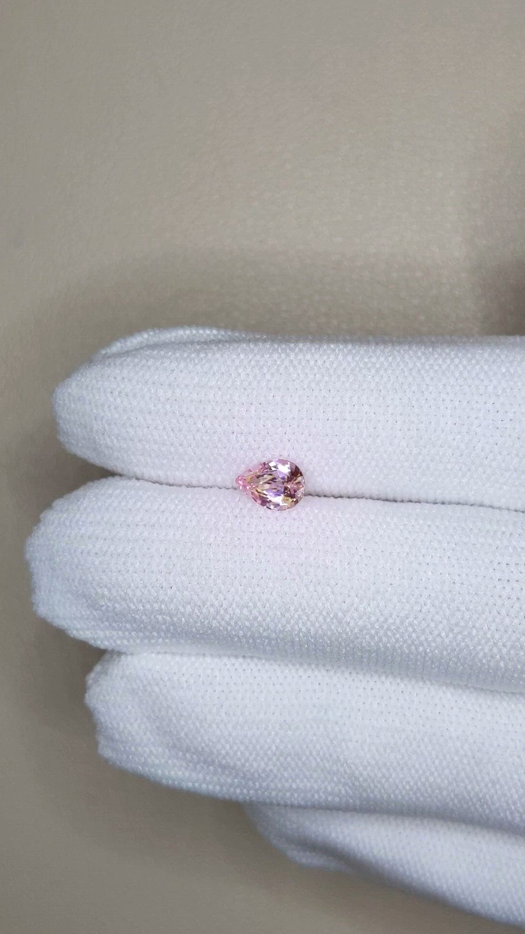 0.70 Ct. Pink Sapphire from Ceylon (Sri Lanka) Size Video