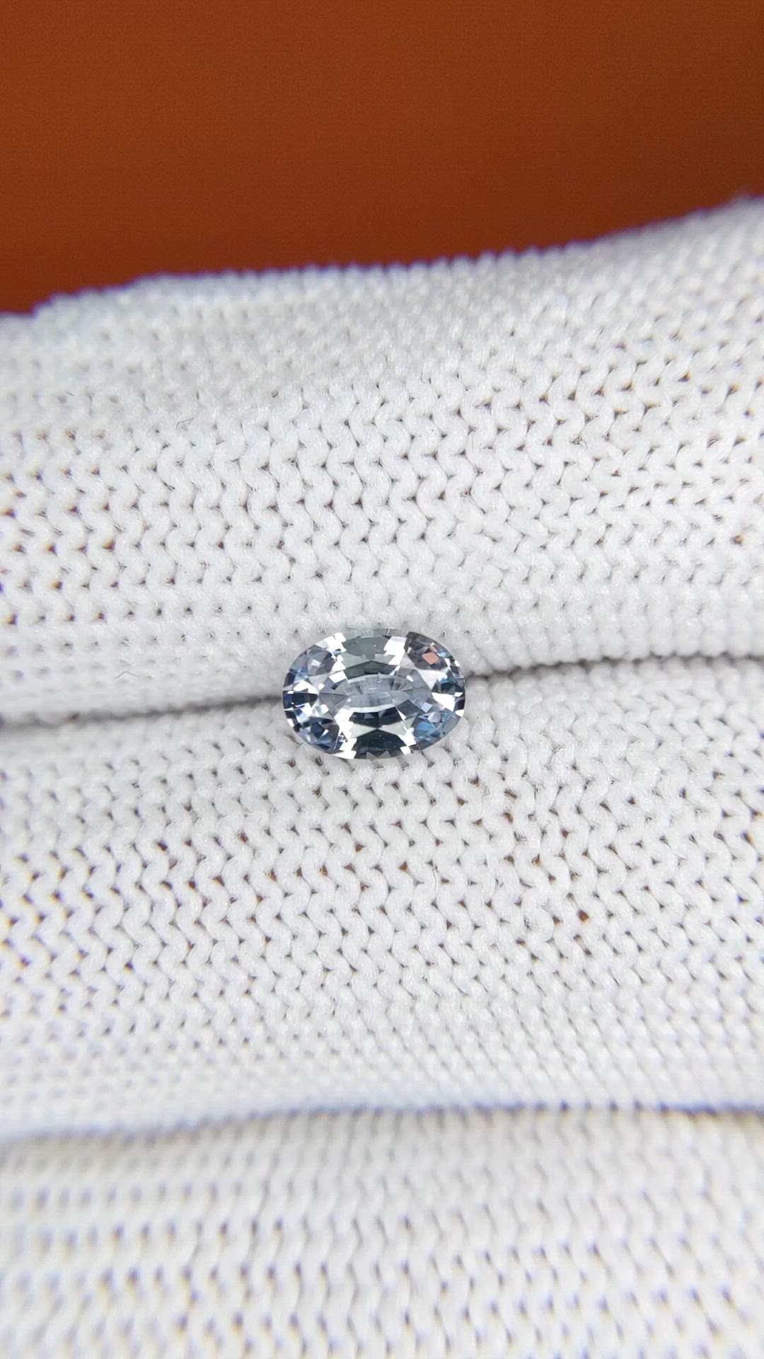 0.94 Ct. Greyish Blue Sapphire from Ceylon (Sri Lanka) Size Video