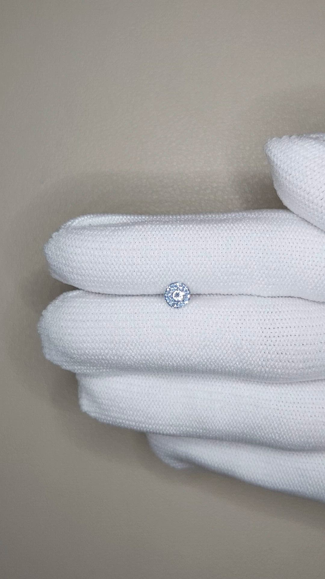 0.62 Ct. Greyish Blue Sapphire from Ceylon (Sri Lanka) Size Video