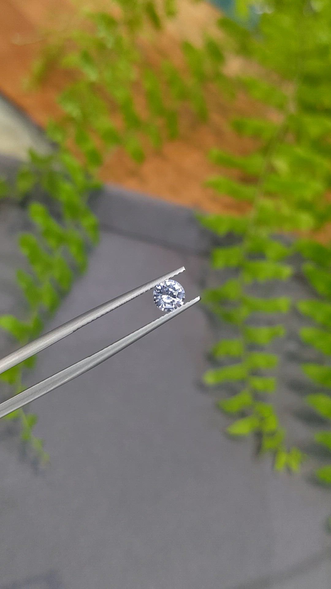 0.62 Ct. Greyish Blue Sapphire from Ceylon (Sri Lanka) Size Video